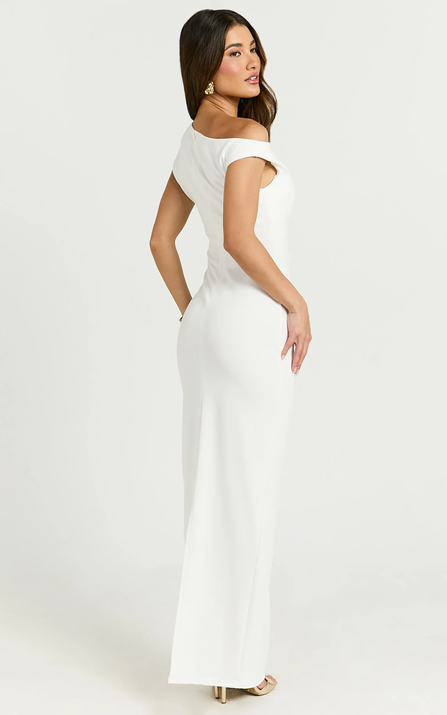 Genie Maxi Dress Off The Shoulder Dress in White