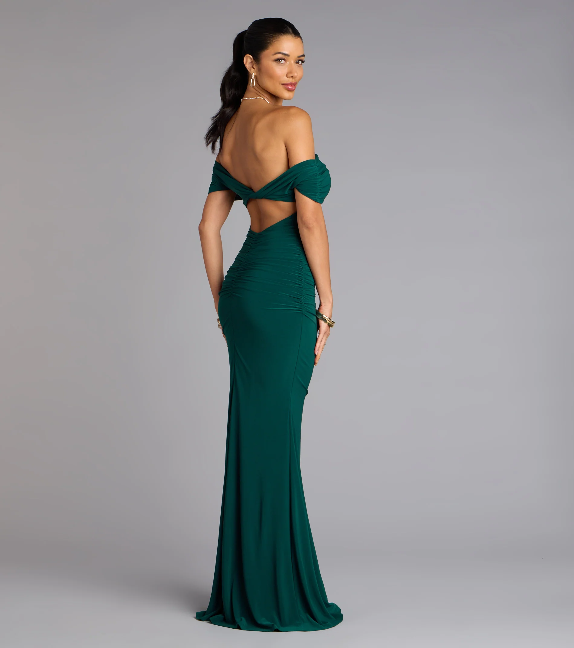 Arial Open Back Mermaid Formal Dress