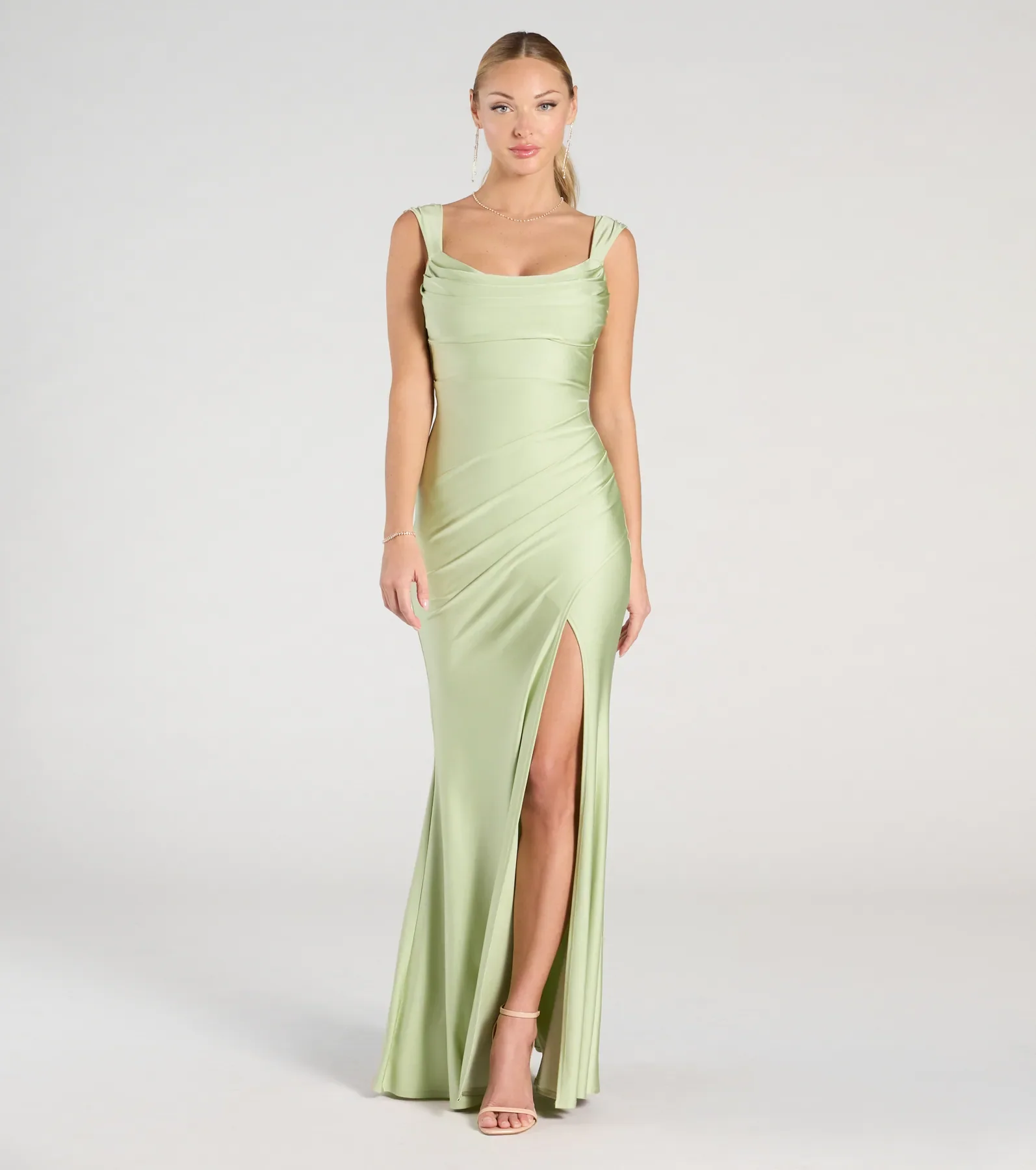 Kaitlin Low Back Slit Mermaid Formal Dress
