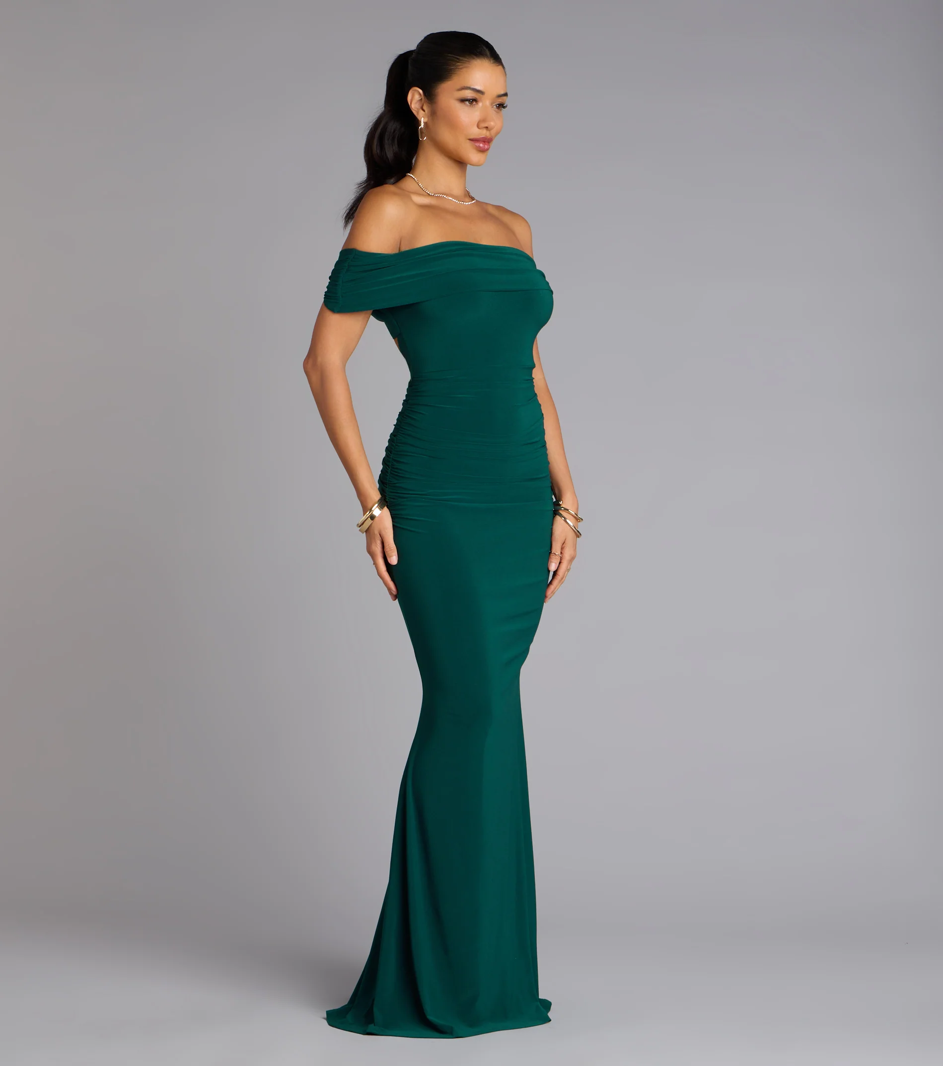 Arial Open Back Mermaid Formal Dress