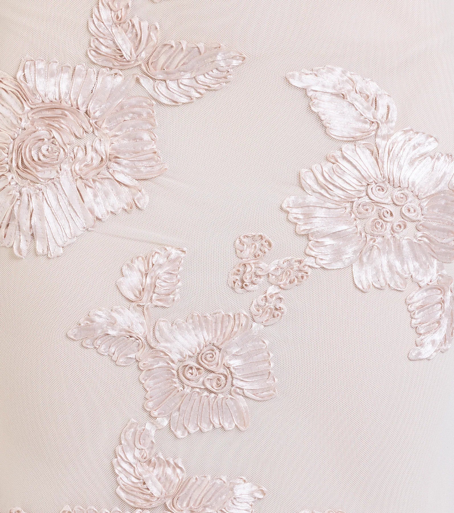 Gabi Lace-Up Floral Trim Mermaid Formal Dress