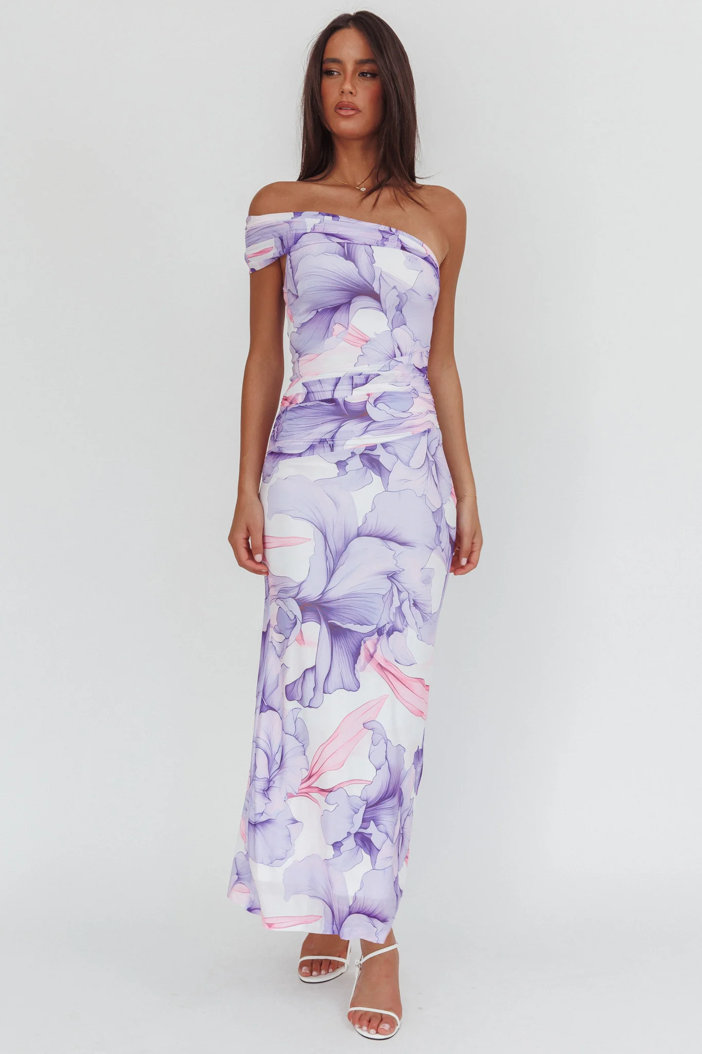 Gala One-Shoulder Maxi Dress Orchid Lilac