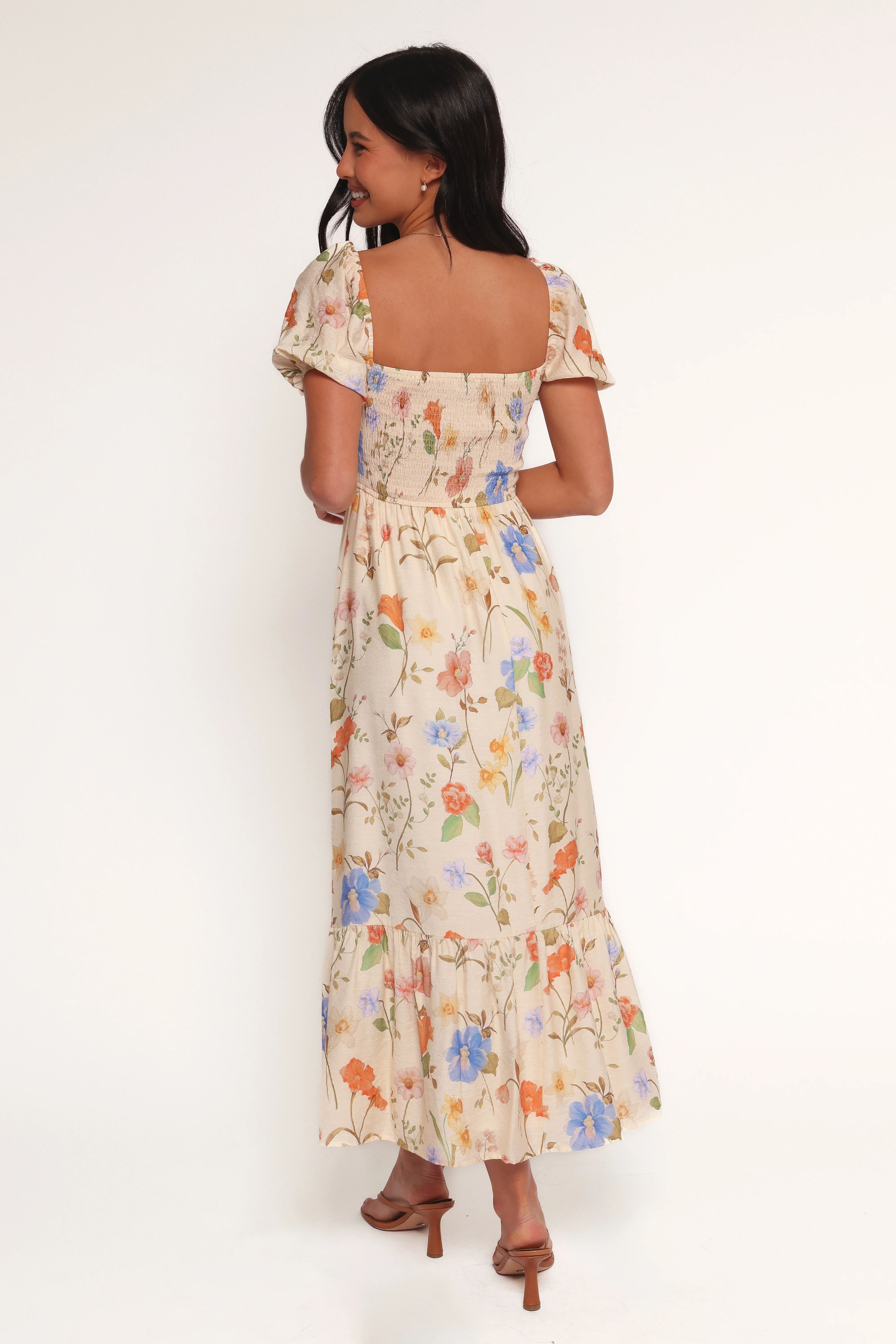 Cecelia Puff Sleeve Maxi Dress - Floral