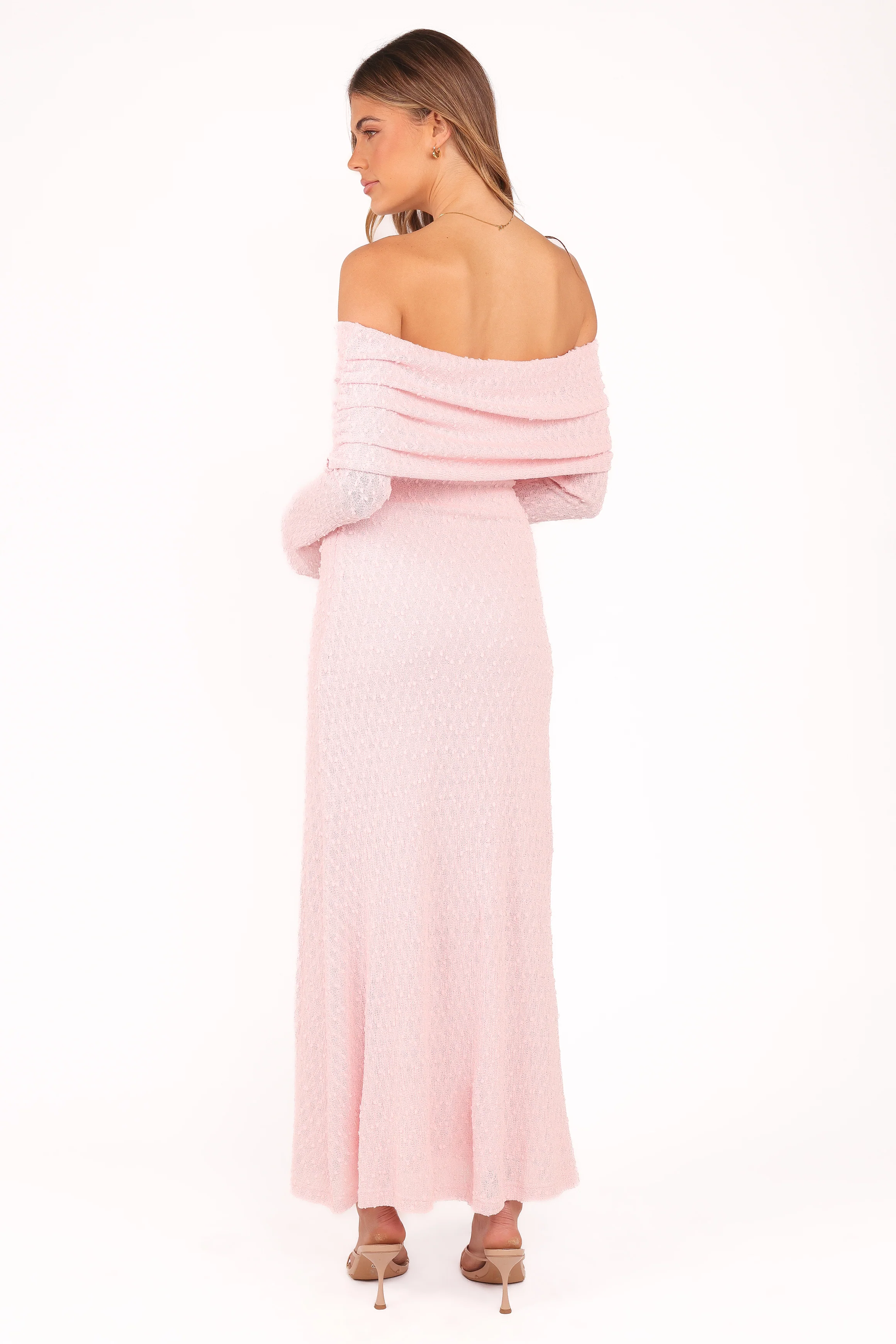 Wilma Off Shoulder Dress - Pink