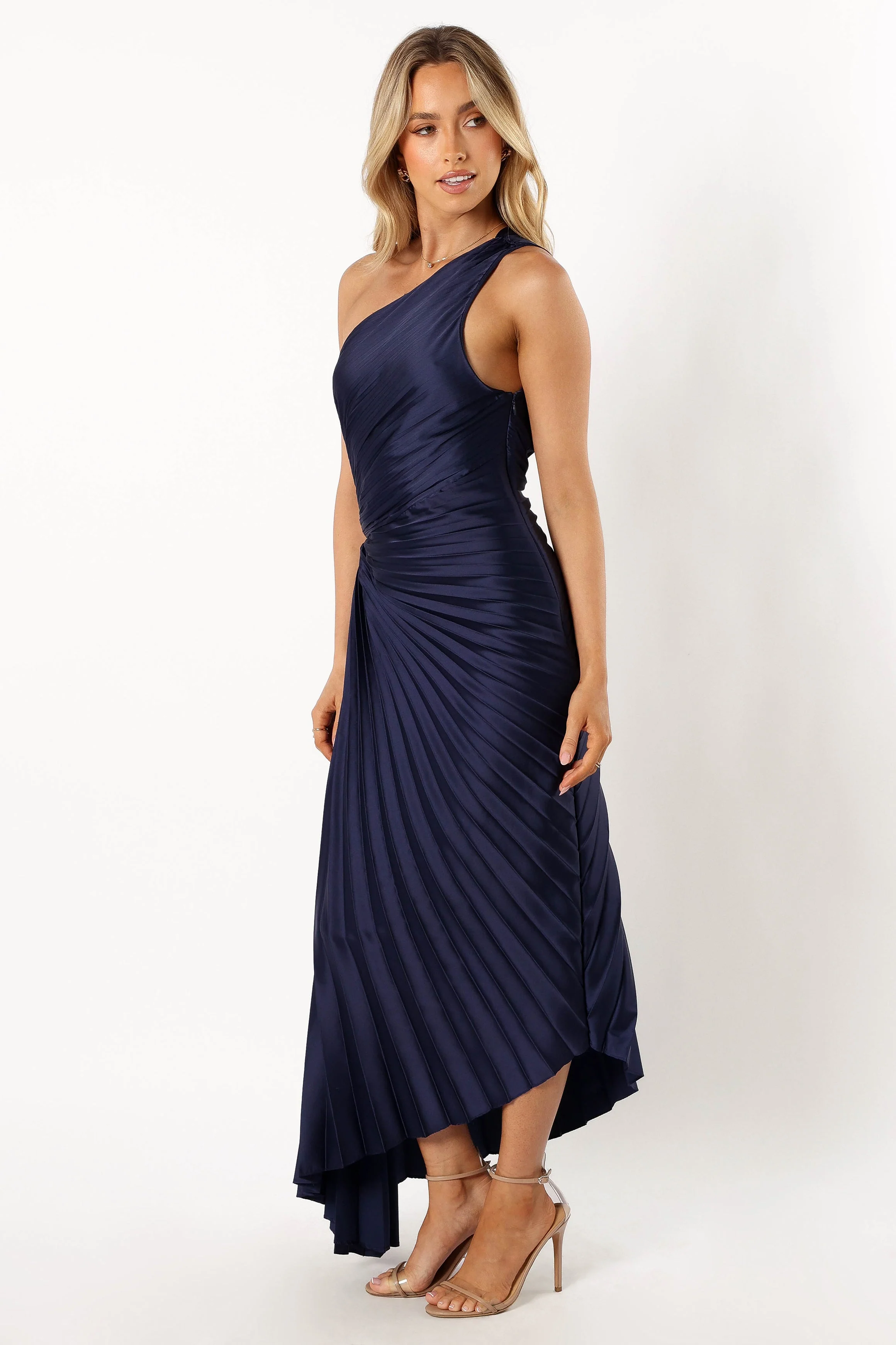 Kleo One Shoulder Maxi Dress - Navy
