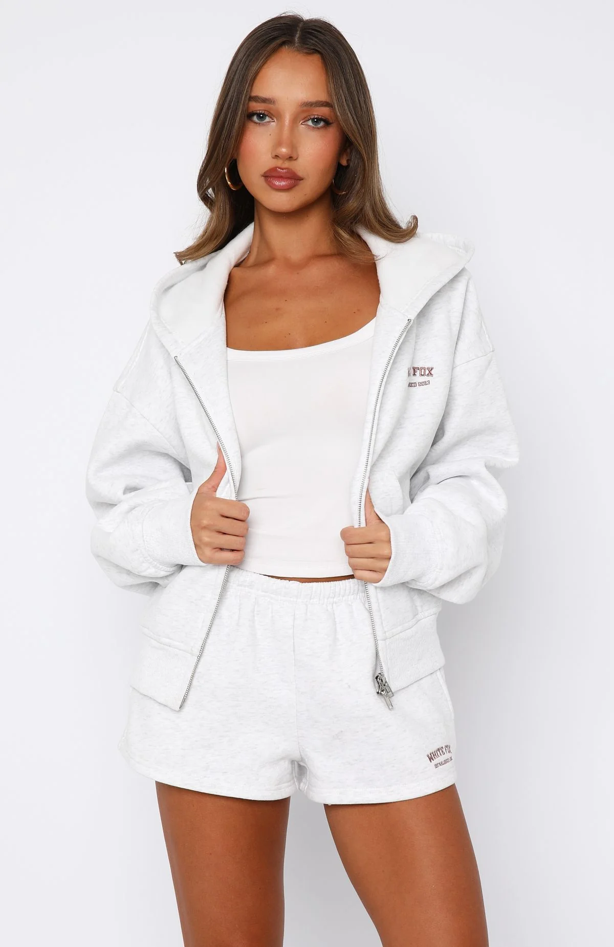 Can't Miss It Lounge Shorts Grey Marle/Rose Gold