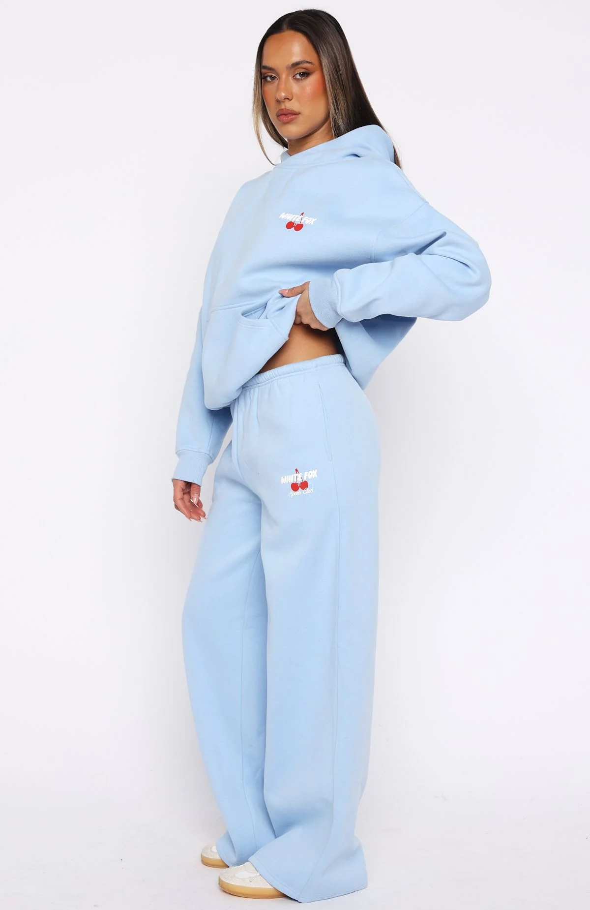 Club 14 Cassie Wide Leg Sweatpants Blue