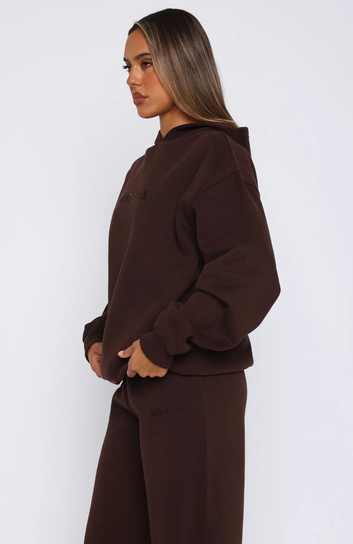 Stay Lifted Oversized Hoodie Bitter Chocolate