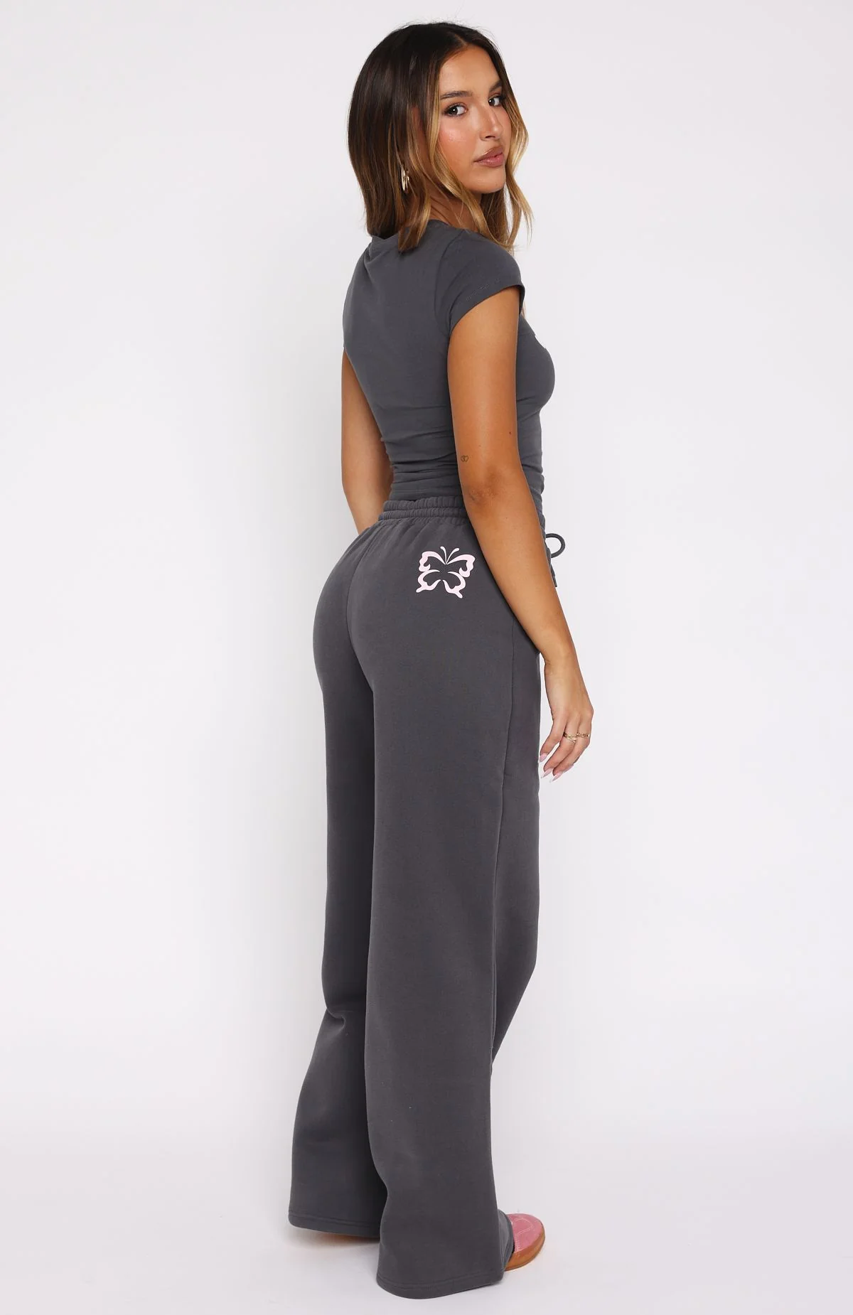 Lucky Thirteen Audrina Wide Leg Sweatpants Volcanic