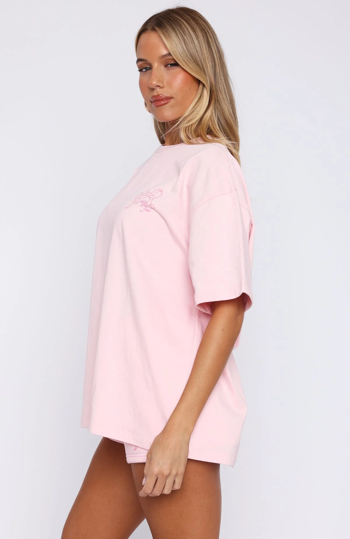 Love You Forever Oversized Tee Pink