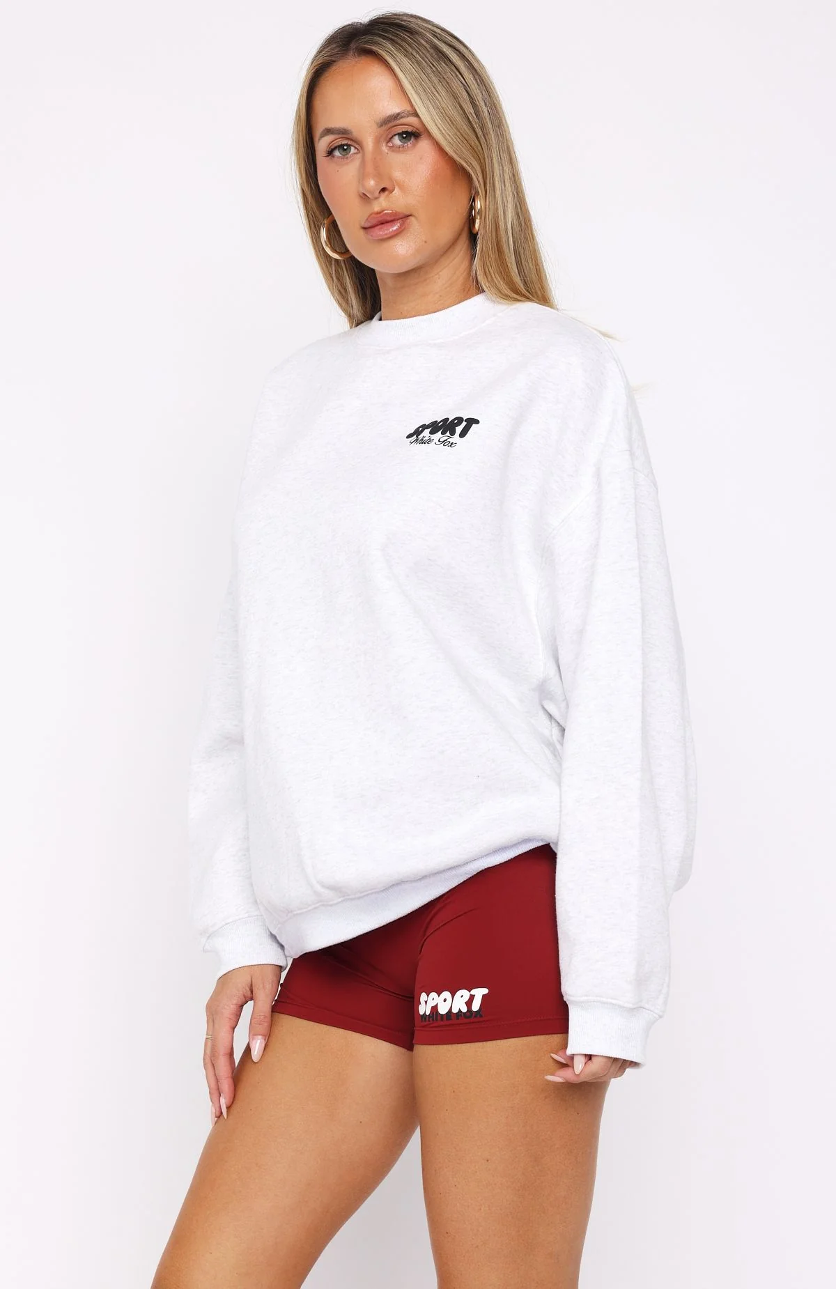 Club 14 Peyton Oversized Sweater Grey Marle