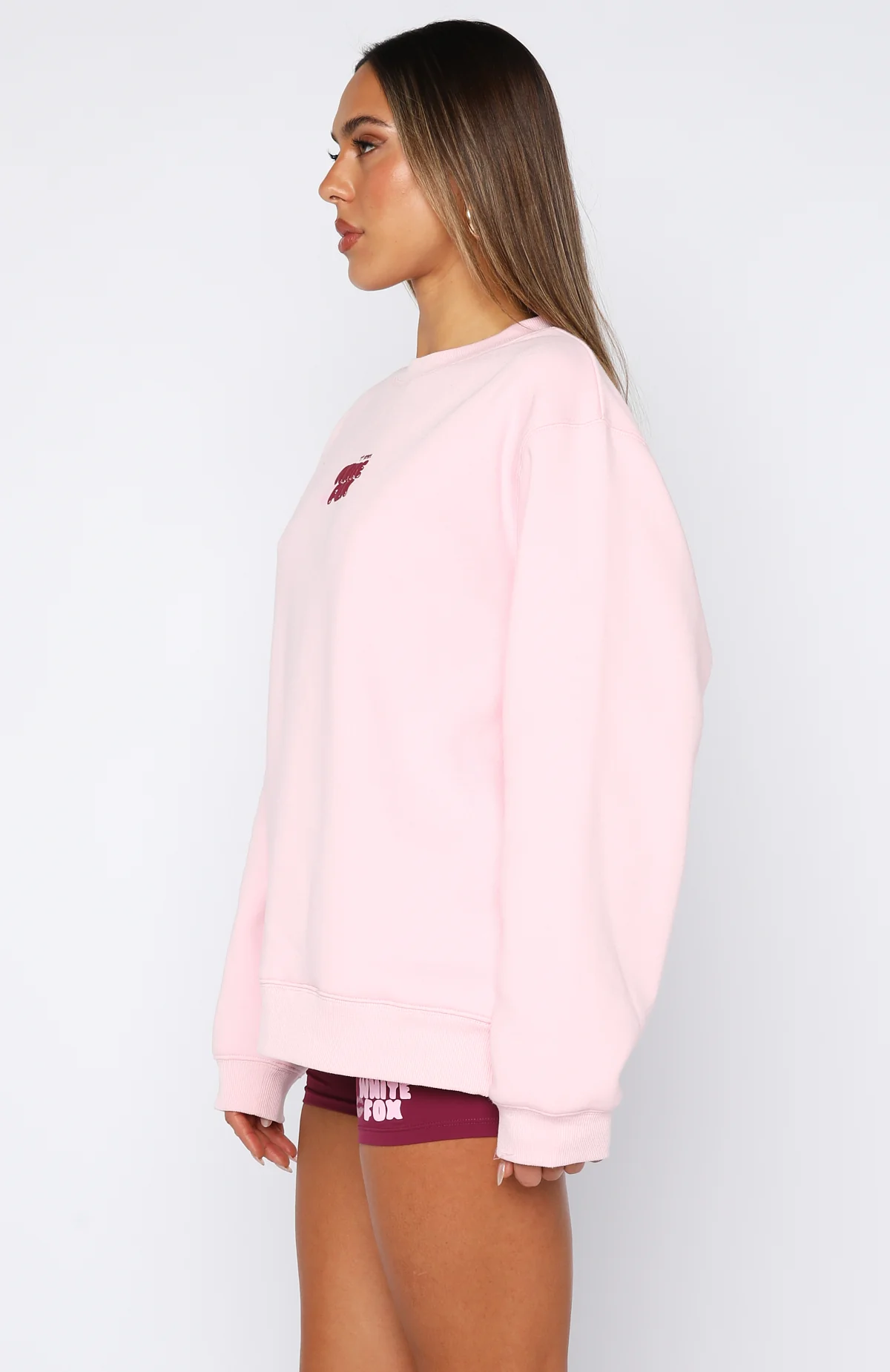 11th Street Sweet Kisses Oversized Sweater Pink Sugar