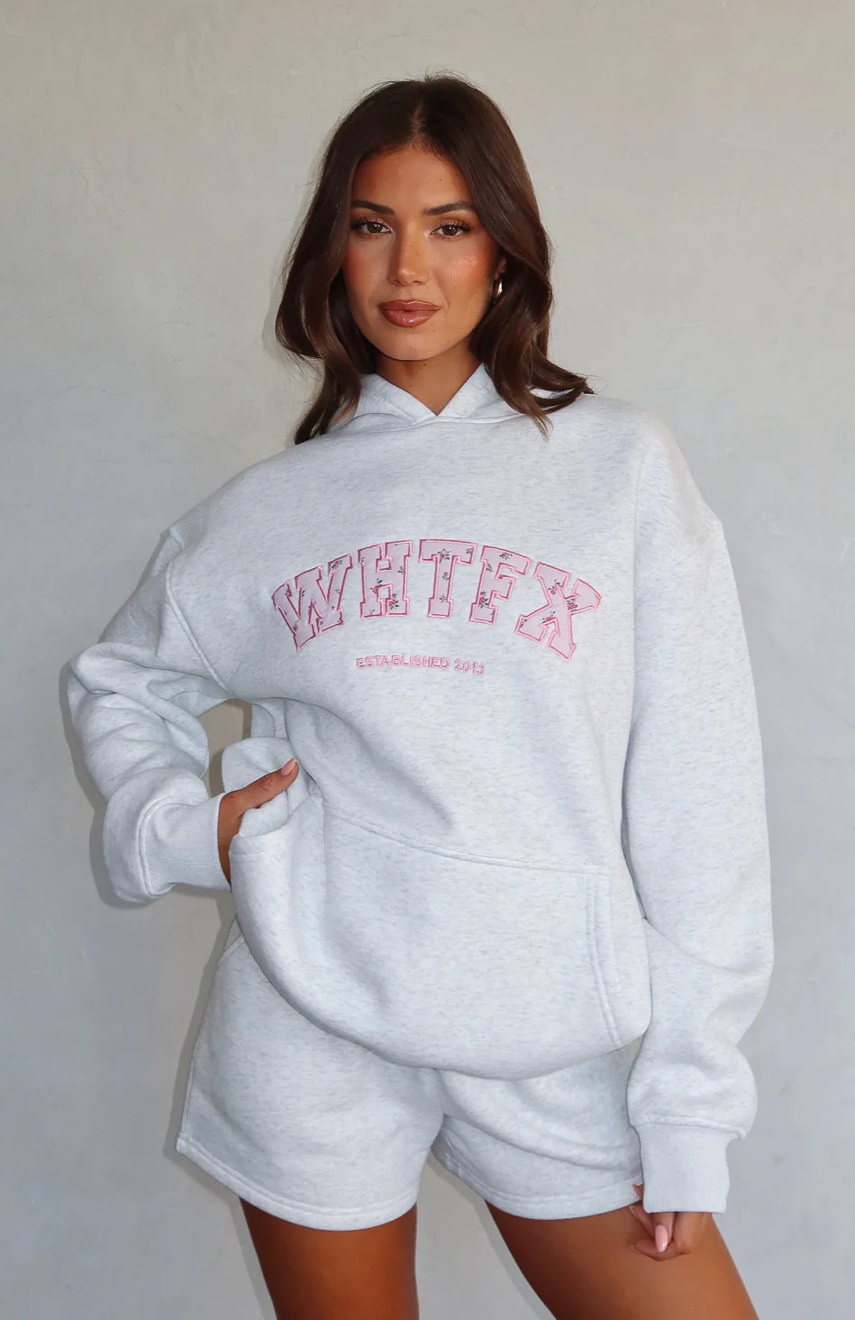 Sweet Sweet Moments Oversized Hoodie Grey Marle