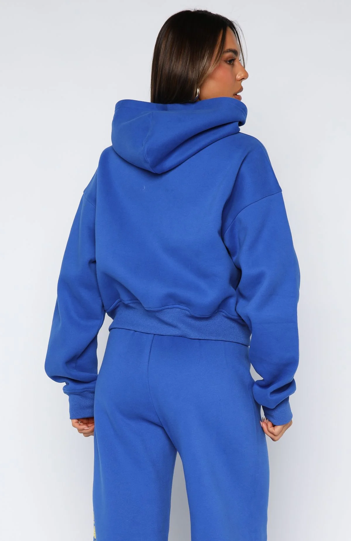 Brand New Start Boxy Zip Front Hoodie Electric Blue