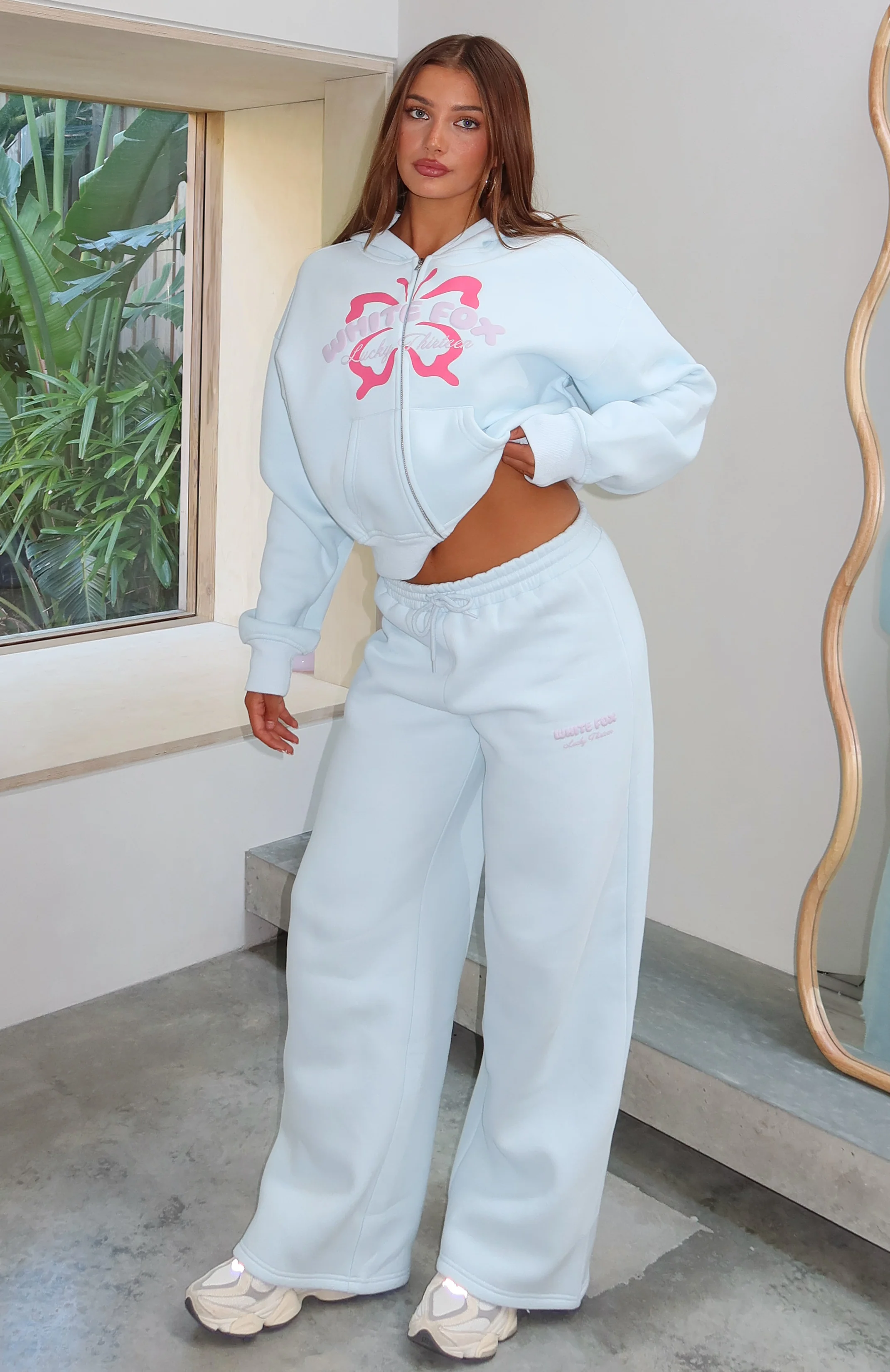 Lucky Thirteen Audrina Wide Leg Sweatpants Blue