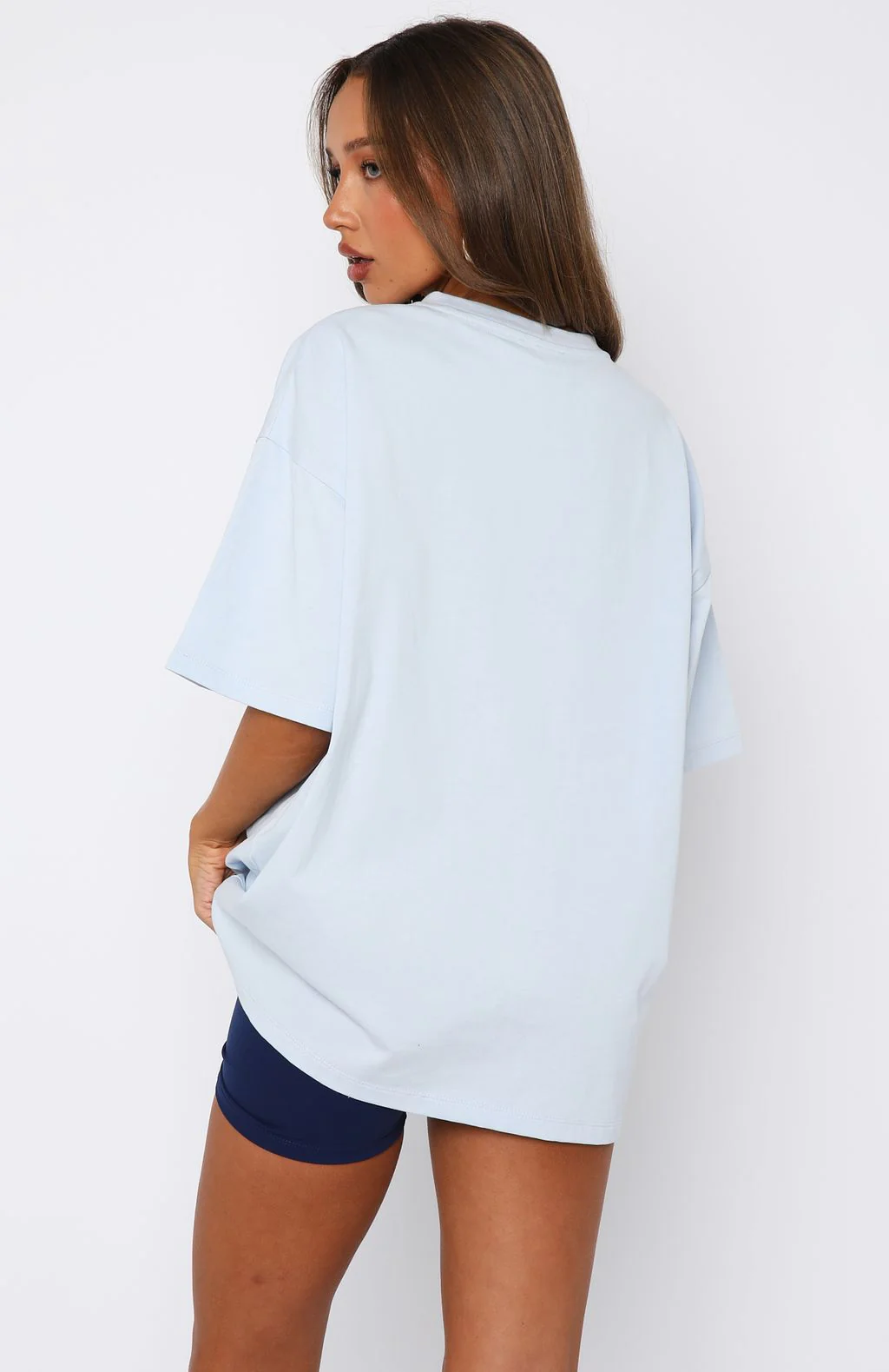 Just Wait And See Oversized Tee Baby Blue