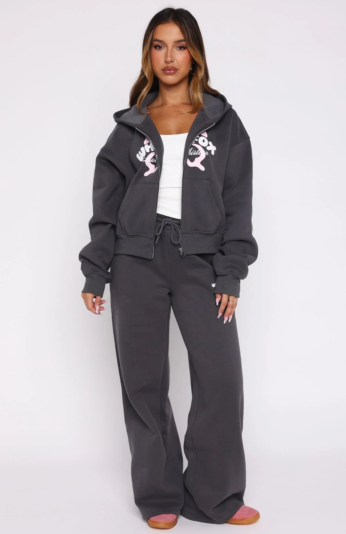 Lucky Thirteen Audrina Wide Leg Sweatpants Volcanic