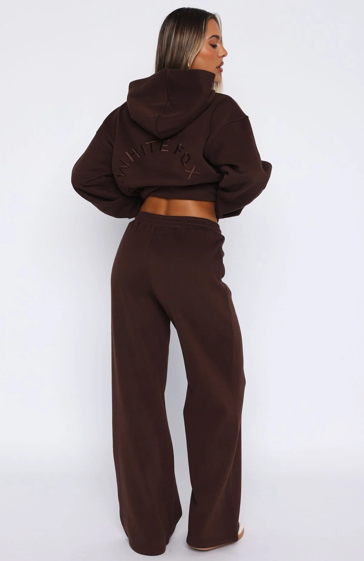Stay Lifted Wide Leg Sweatpants Bitter Chocolate