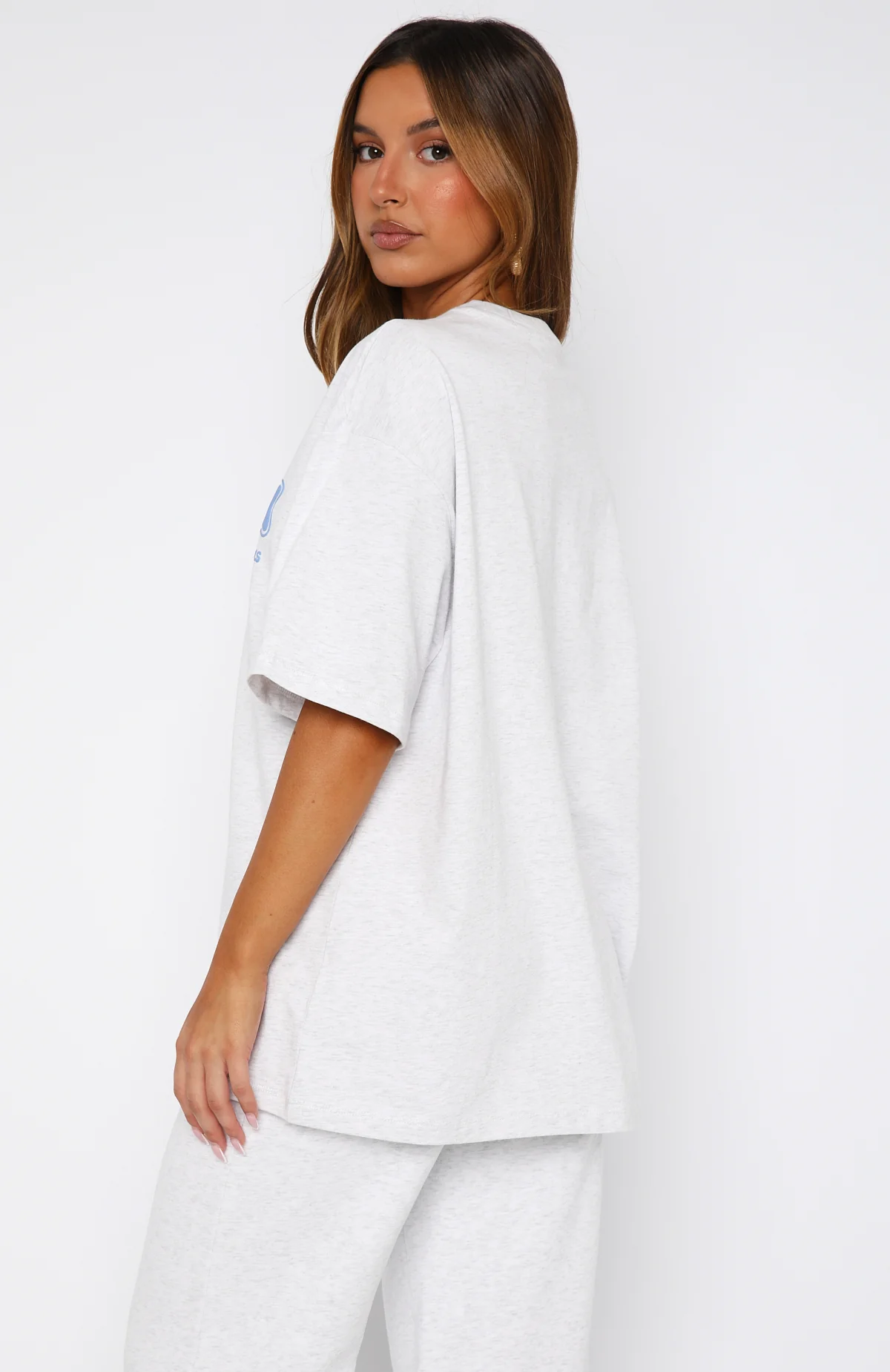 Give It A Try Oversized Tee Grey Marle