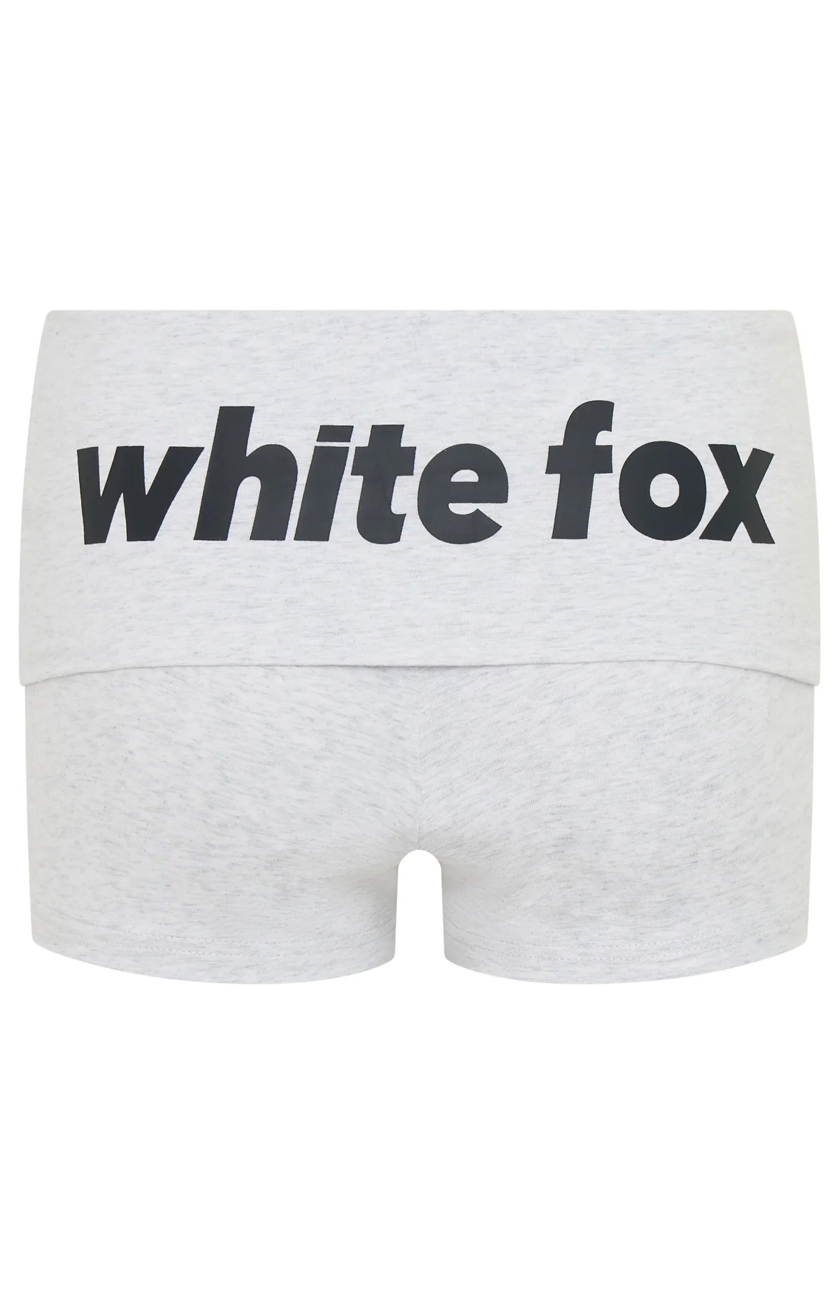 From The Archives Gigi Fold Over Booty Shorts Grey Marle