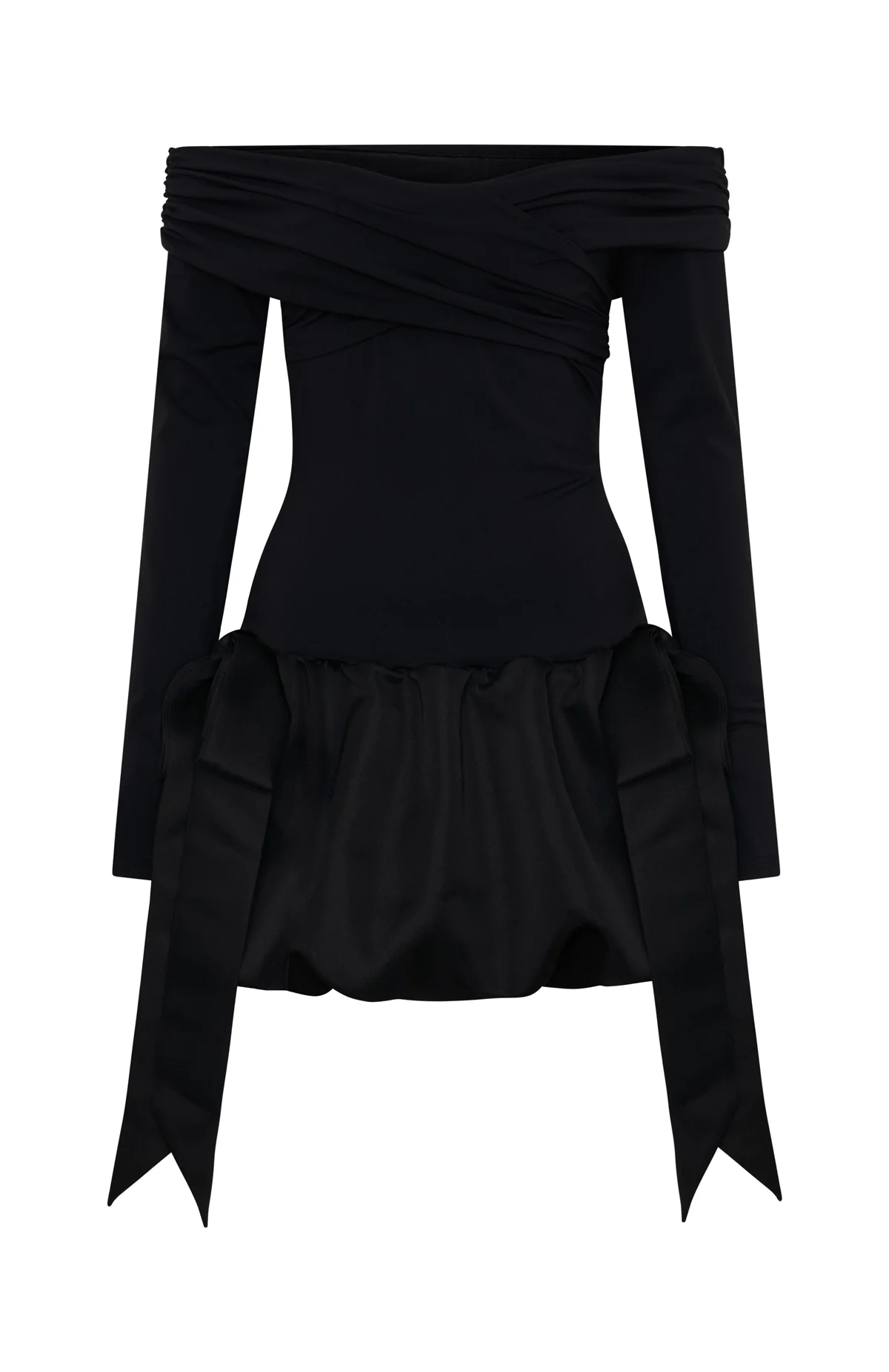 Raise Hell Long Sleeve Mini Dress Black