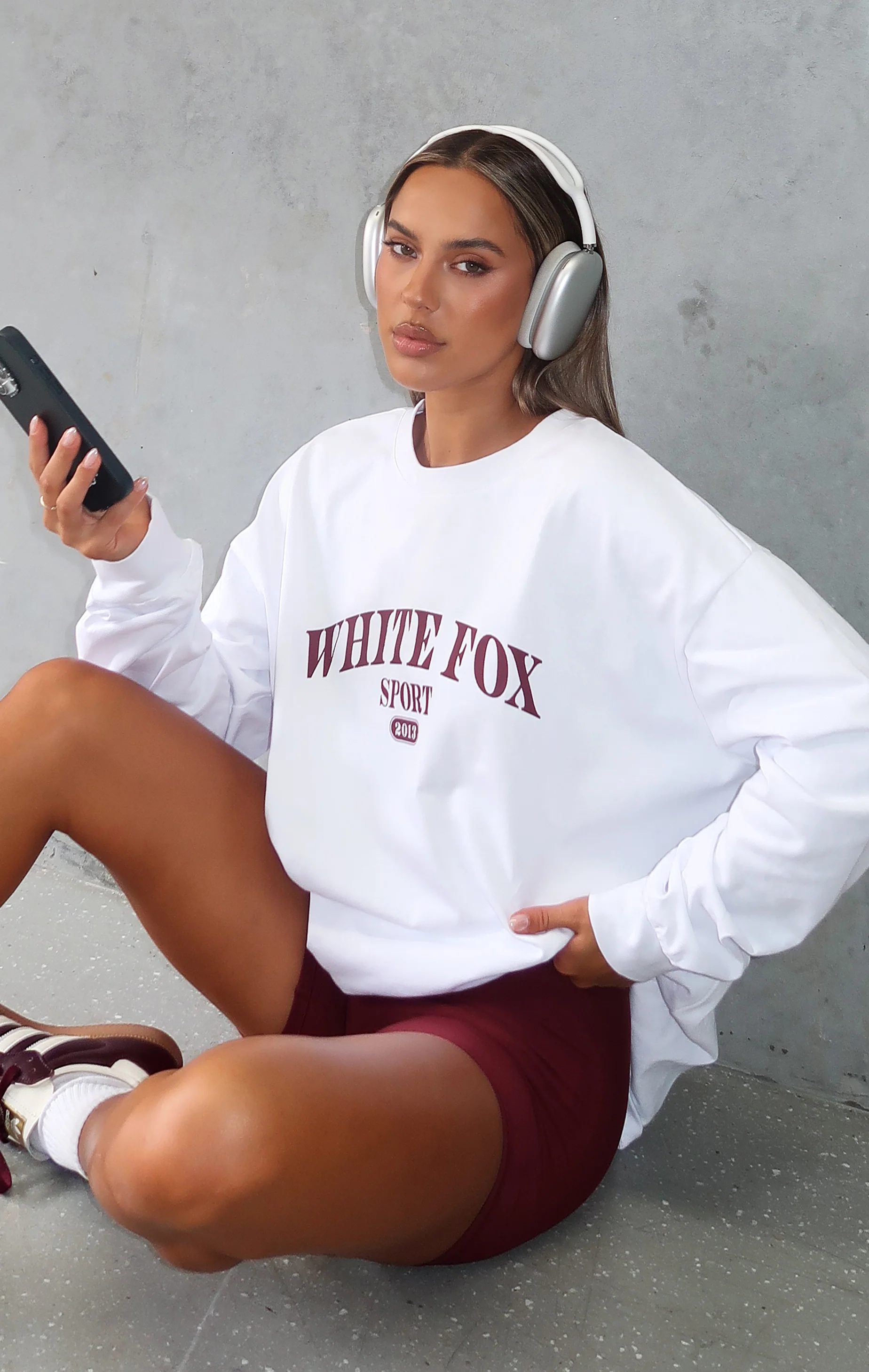 Stand With You Long Sleeve Oversized Tee White