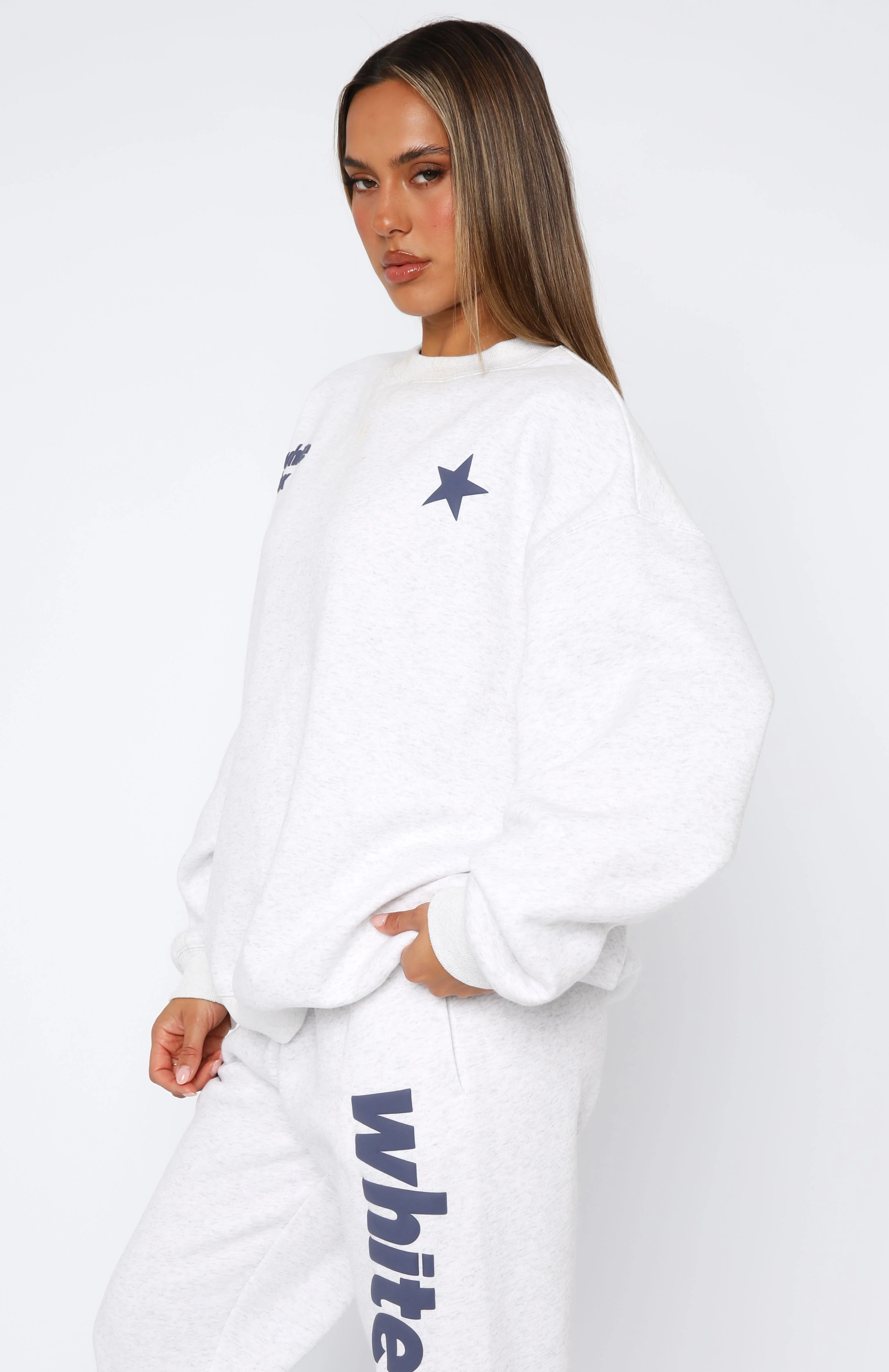 From The Archives Freya Oversized Sweater Grey Marle