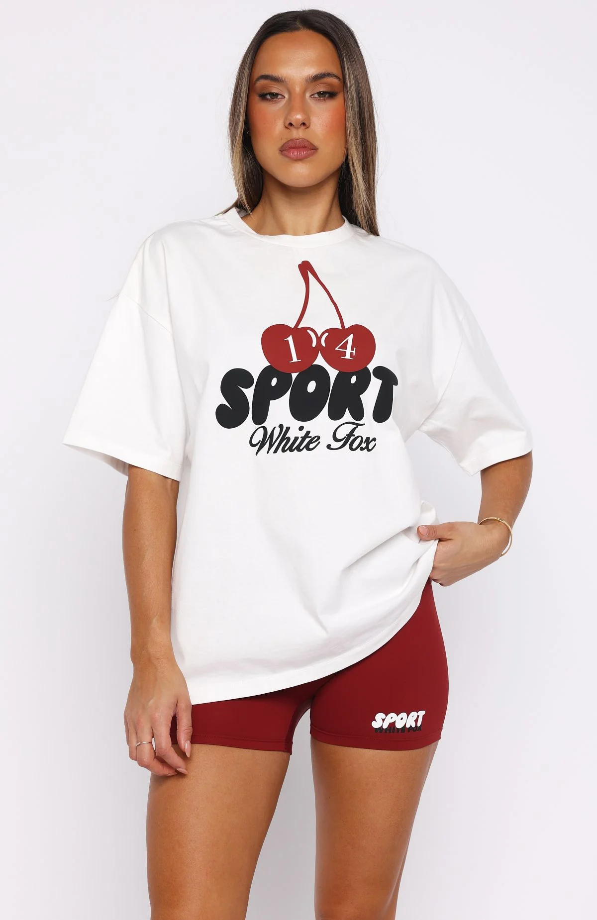 Club 14 Peyton Oversized Tee White