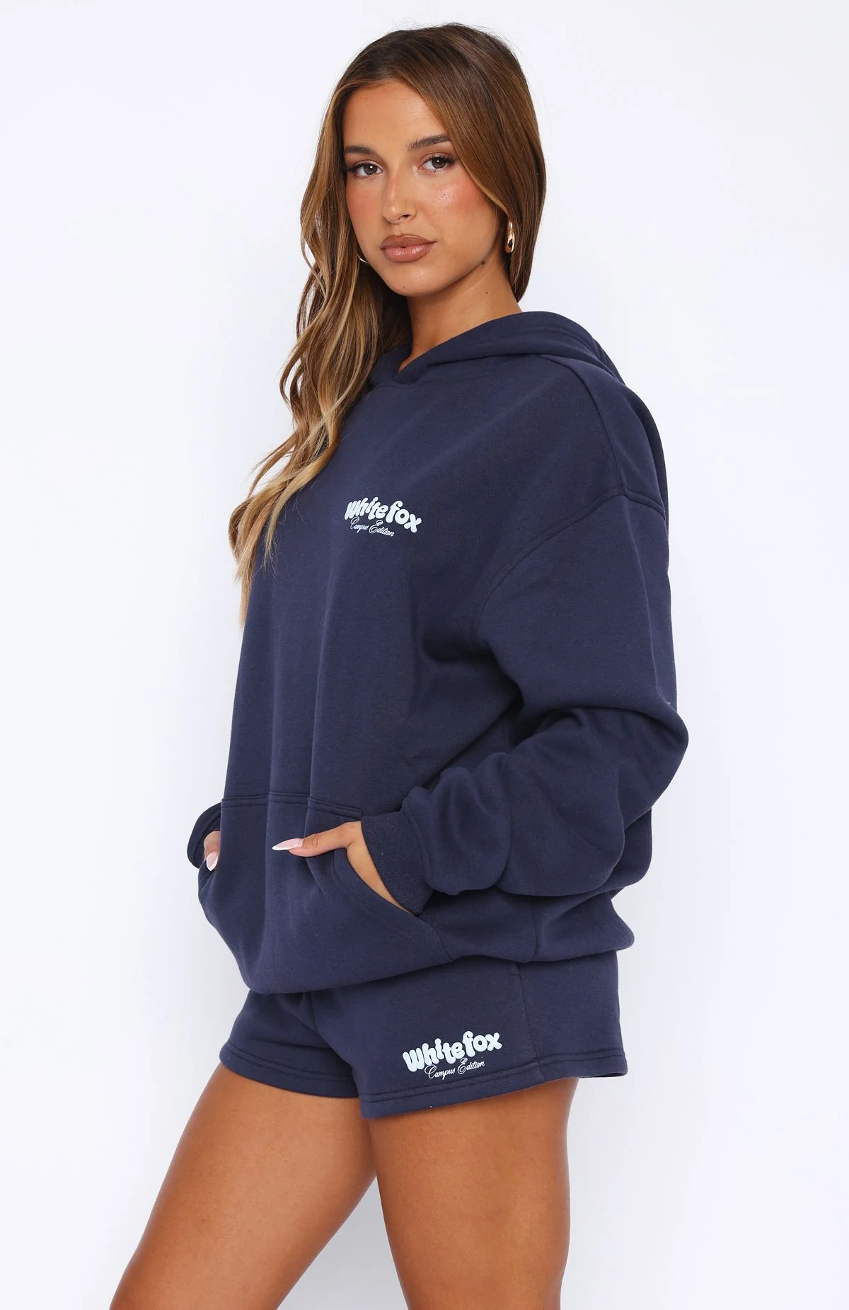 High Above Oversized Hoodie Navy
