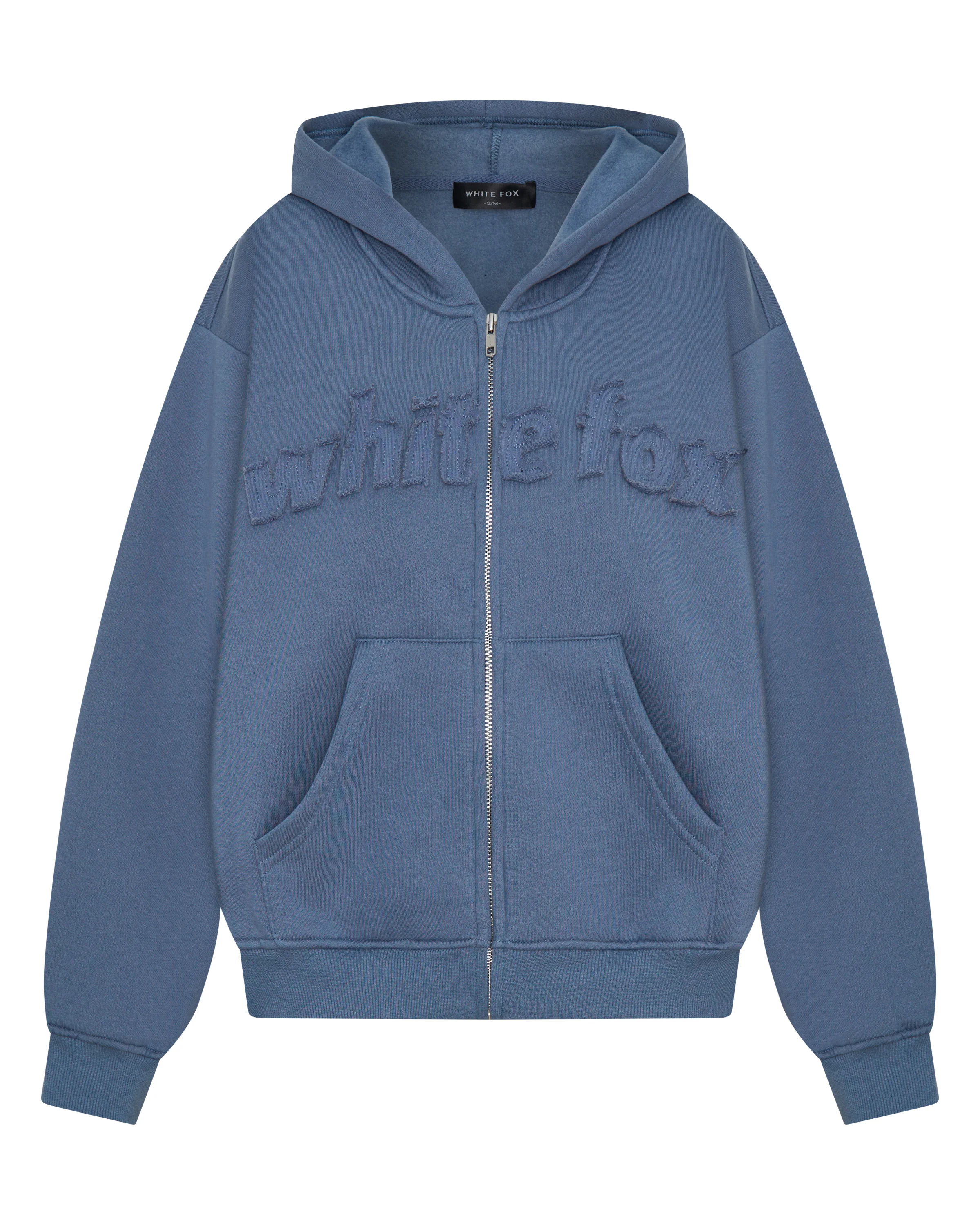 From The Archives Lexi Boxy Zip Front Hoodie Ocean