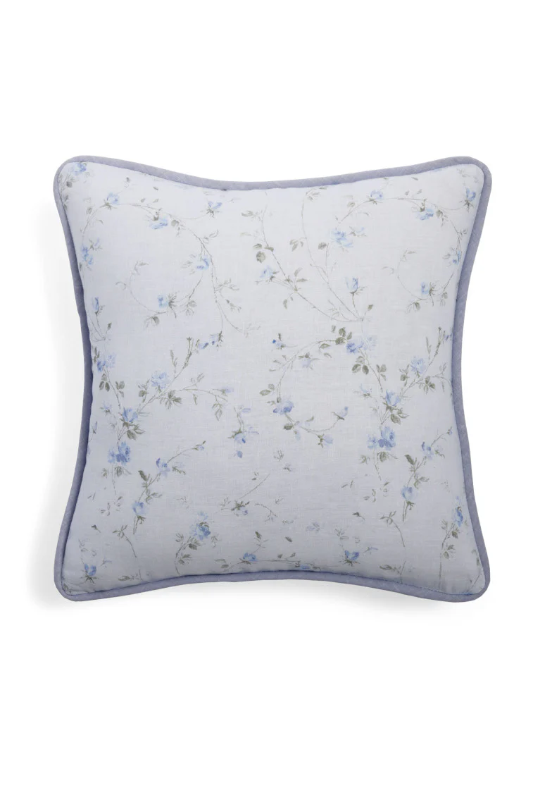 Linen Throw Pillow - WATER LILY