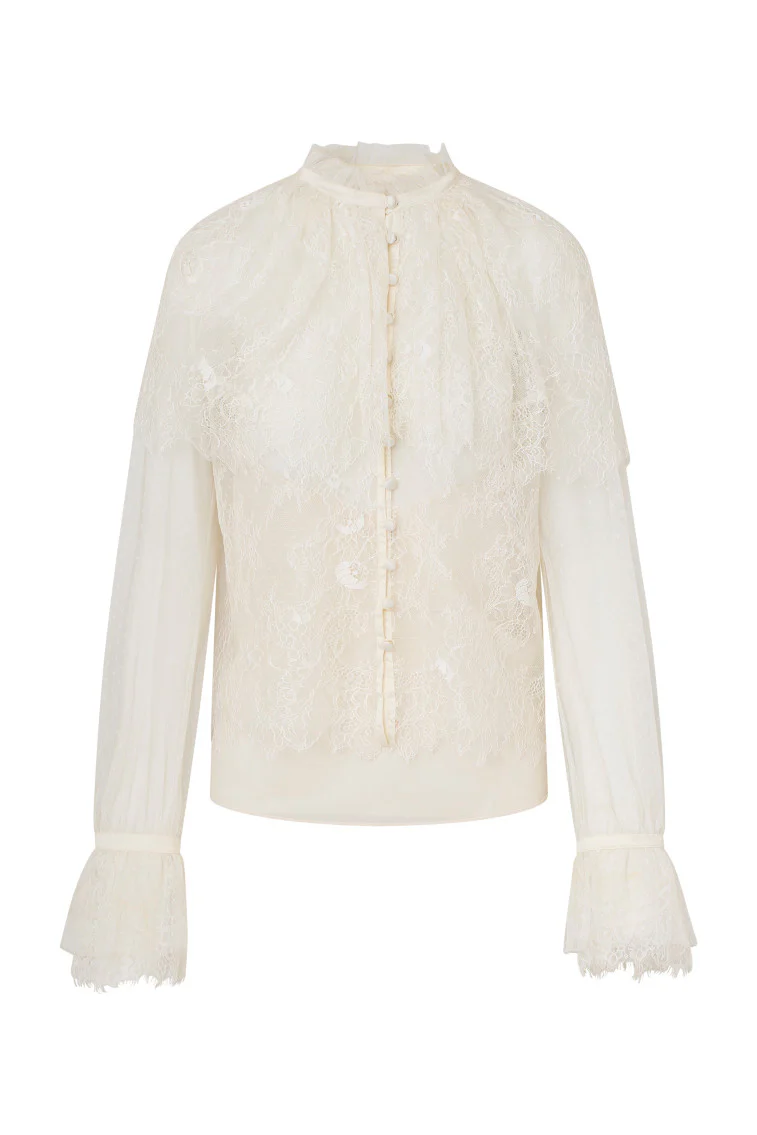 Duquette Sheer Lace Top