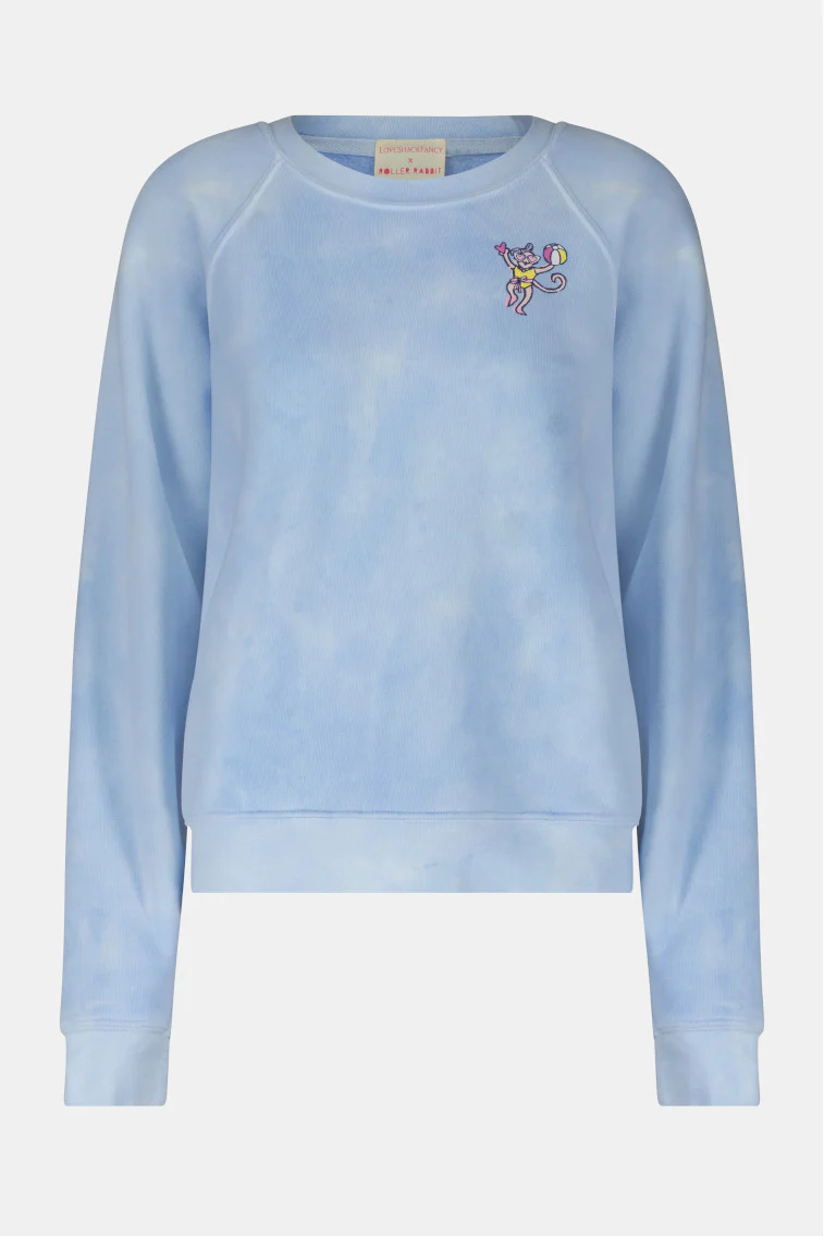 Roller Rabbit x LoveShackFancy Fun In The Sun Monkey Crewneck