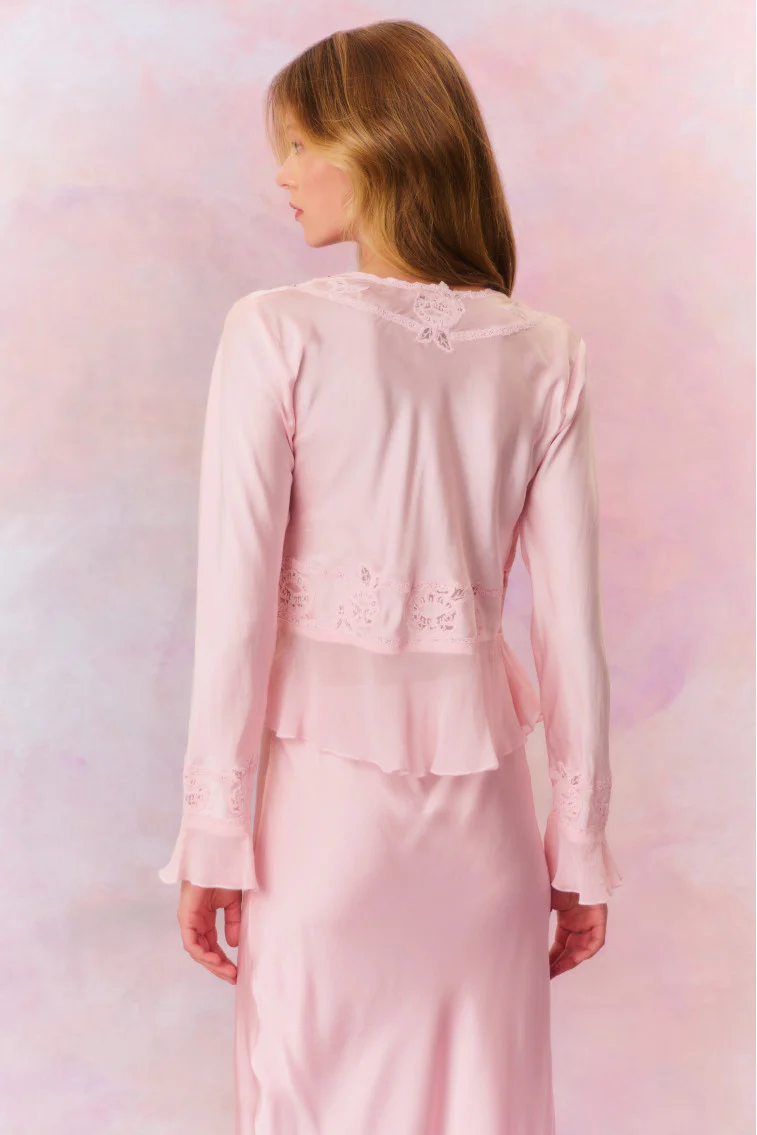 Vivetta Silk Charmeuse Tie Front Top