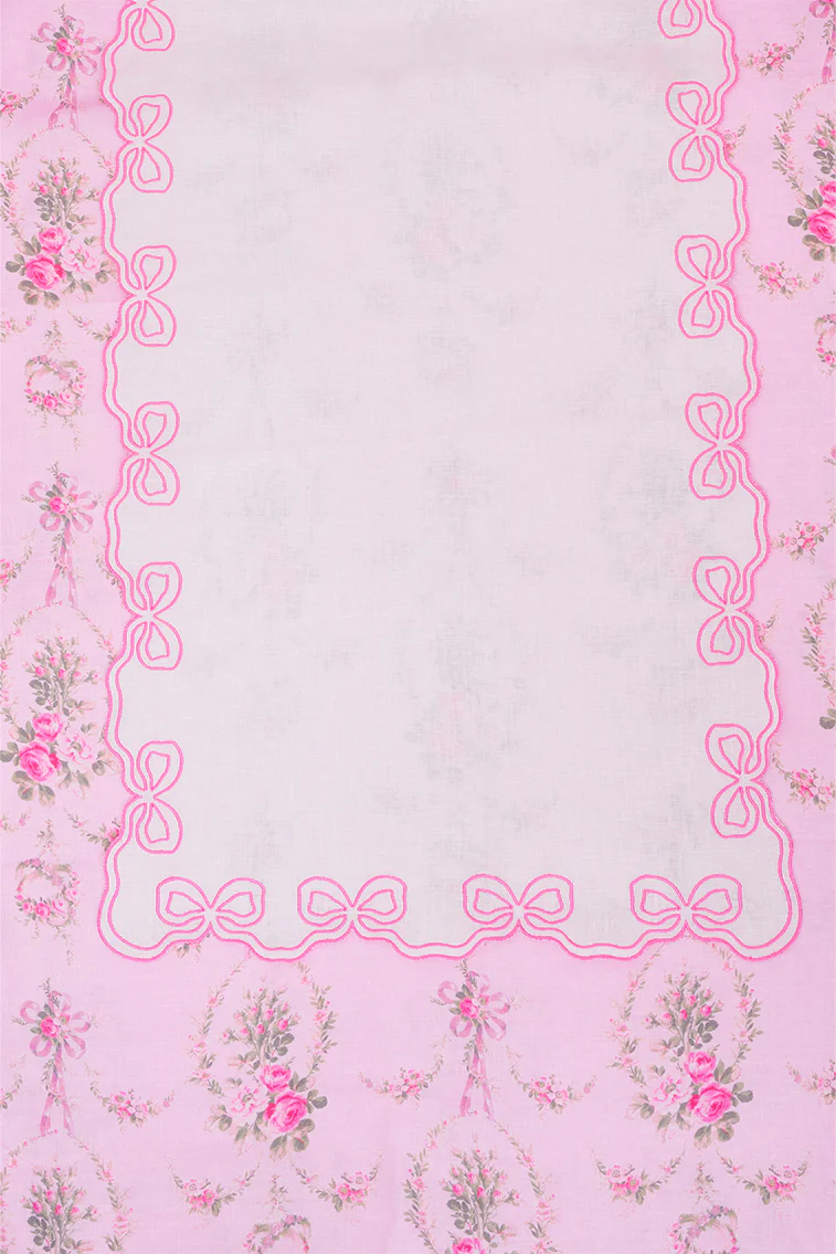 Embroidered Bow Table Runner