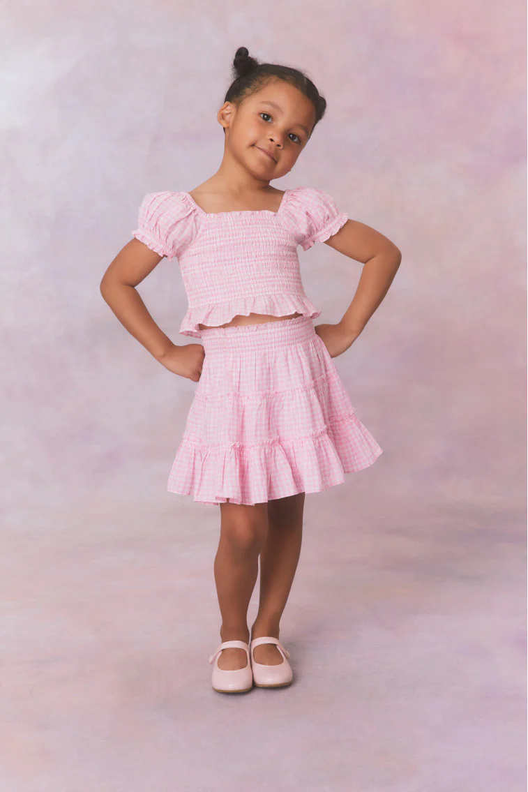Girls Gingham Raf Skirt