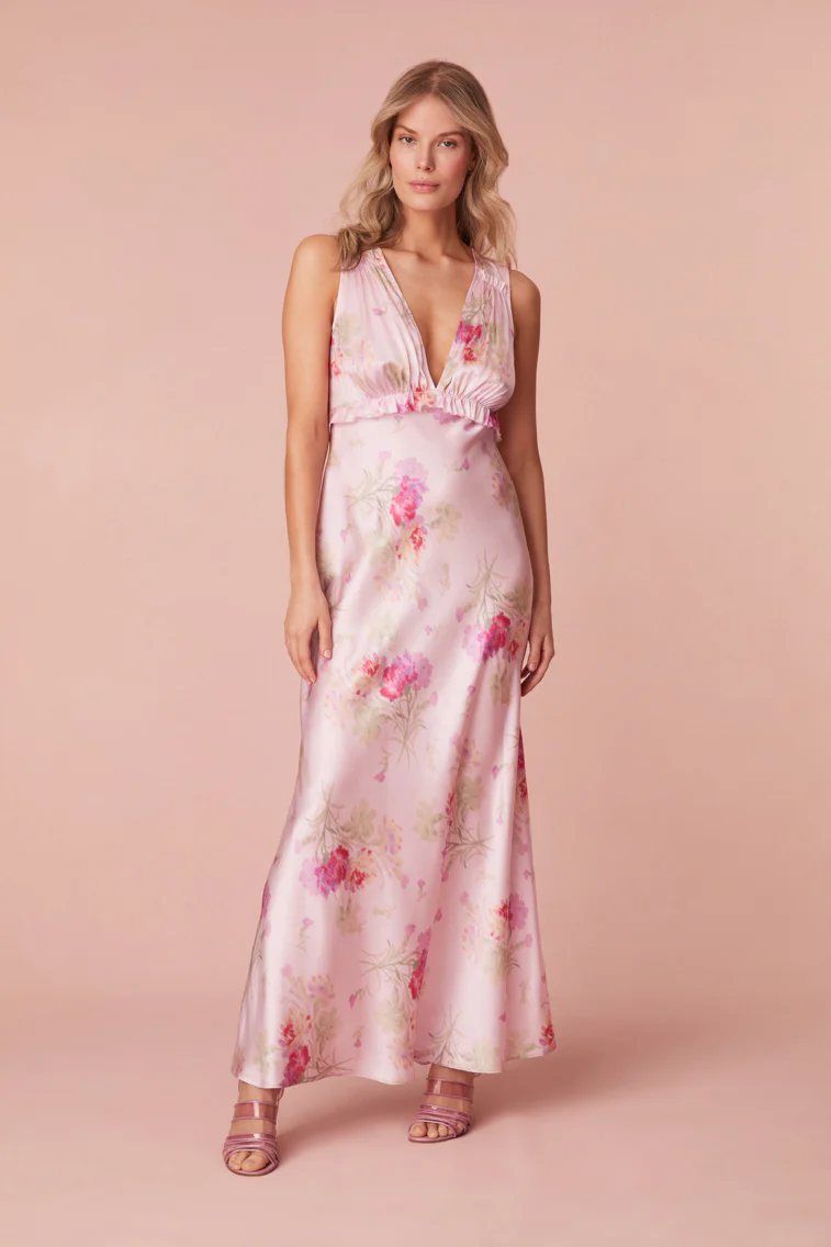 Suniva Silk Charmeuse Slip Dress