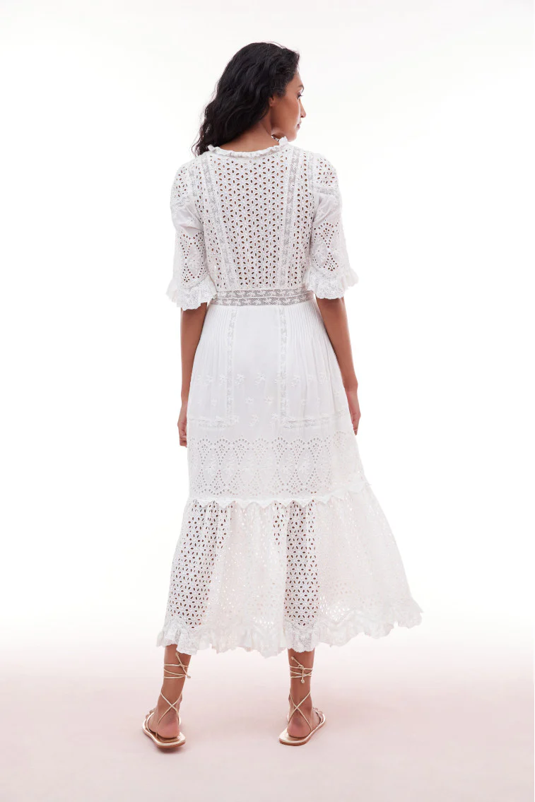 Botina Eyelet Midi Dress