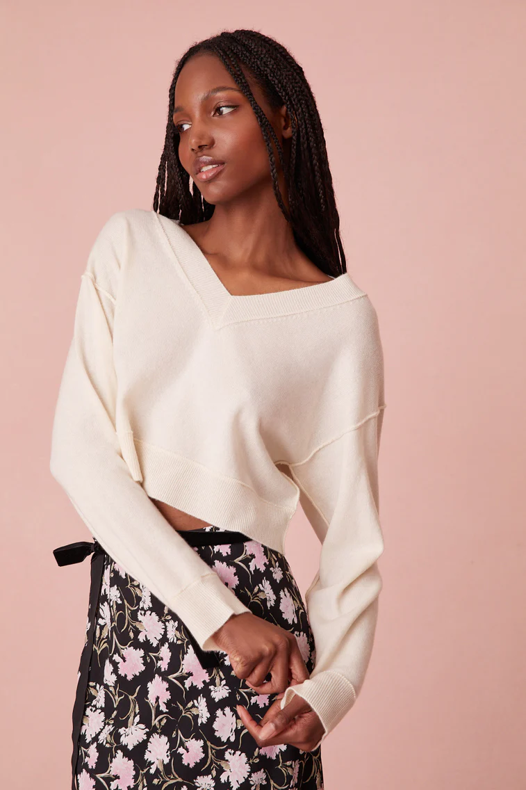 Sansa Cashmere Bow Pullover
