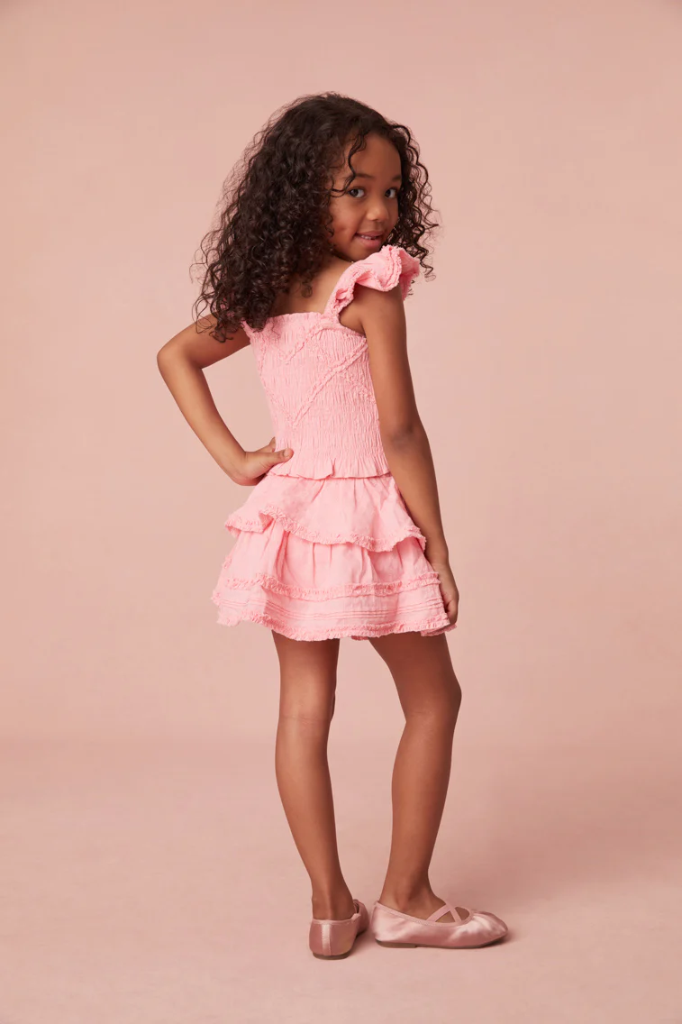 Girls Caspia Cotton Ruffle Top