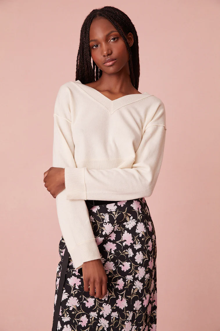 Sansa Cashmere Bow Pullover