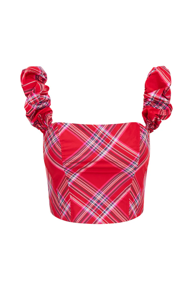 Maryjane Tartan Bustier Top