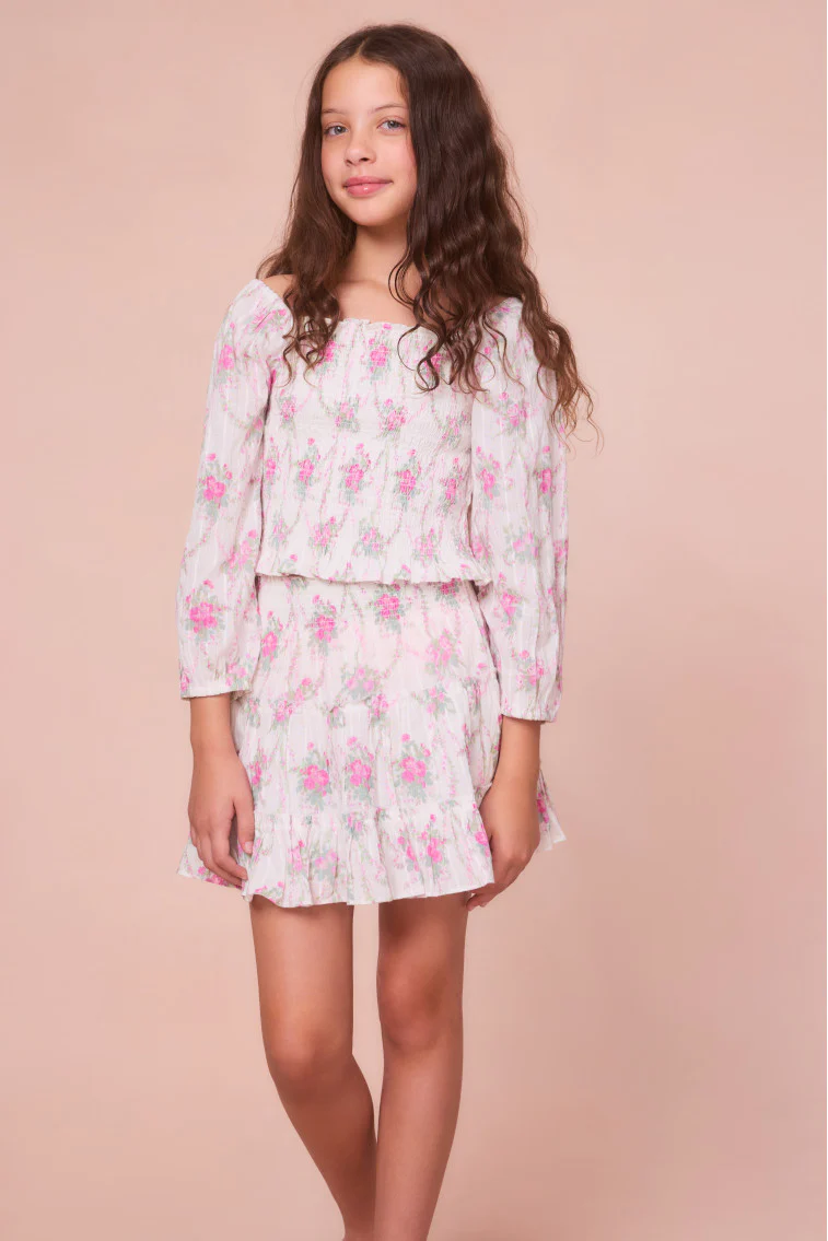 Girls Malva Cotton Floral Top