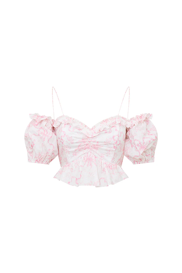 Amille Bow Off-the-Shoulder Top