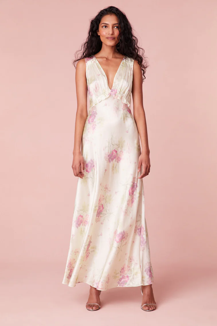 Suniva Silk Charmeuse Slip Dress