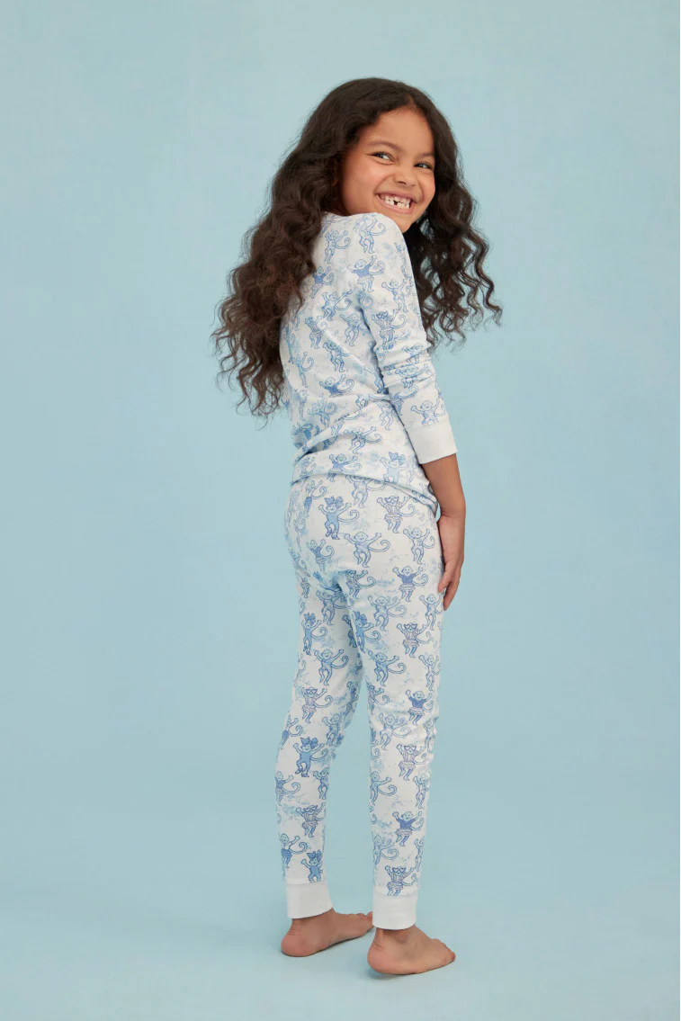 Roller Rabbit x LoveShackFancy Pastiche De Monkey Kids Pajama