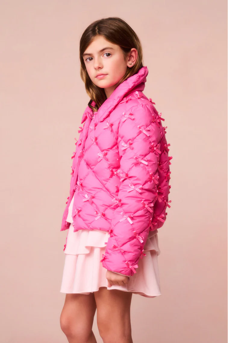 Girls Maricala Quilted Bow Jacket