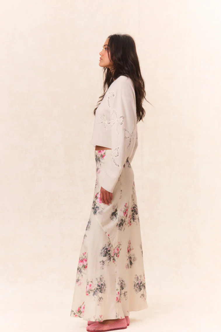 Bertha Silk Floral Maxi Skirt