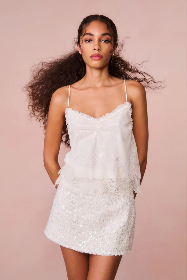 Ferni Lace Cami Top - IVORY