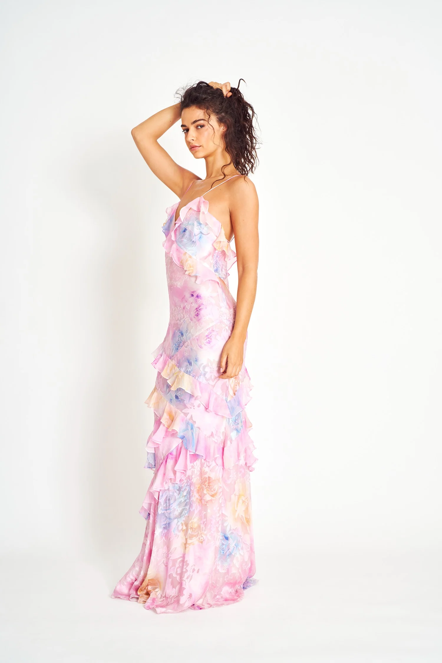 Rialto Floral Chiffon Maxi Dress